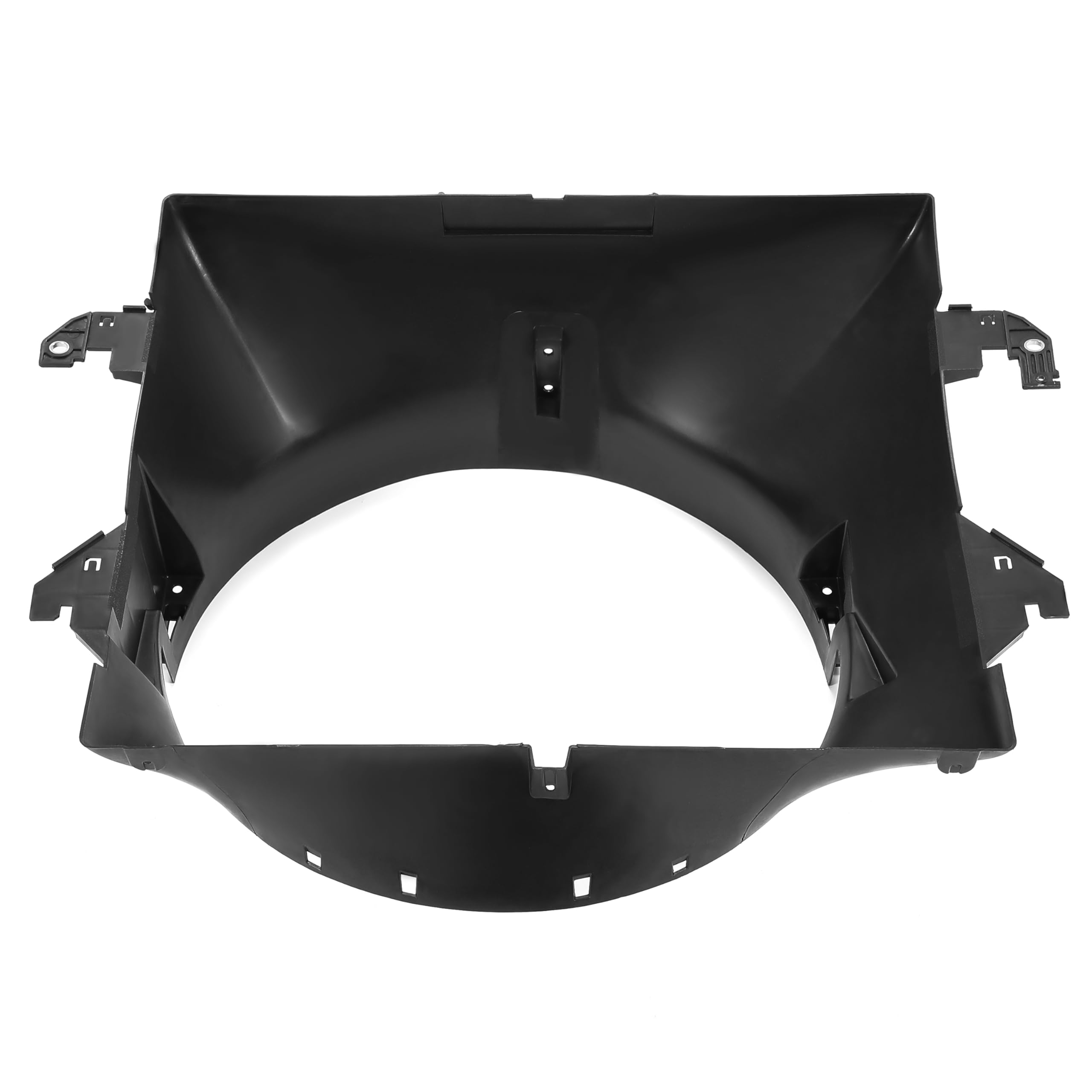 HECASA Black PP Plastic Radiator Cooling Fan Shroud Replacement for 2009-2016 Dodge Ram 1500/2500/3500 with 5.7L & 6.4L HEMI - Compatible with 52126427AB & CH3110130 - Perfect for Engine Cooling System Maintenance & Off-Road Truck Upgrades