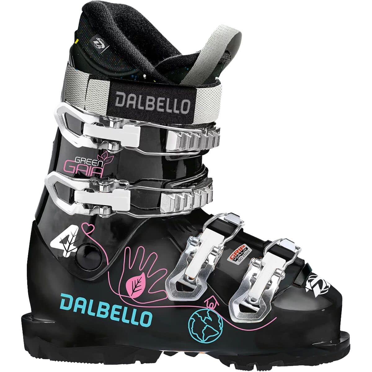 Dalbello J Green Gaia 4 GW Ski Boots for Women - Black/Black Size 24.5 - Perfect for Alpine Skiing & Winter Sports