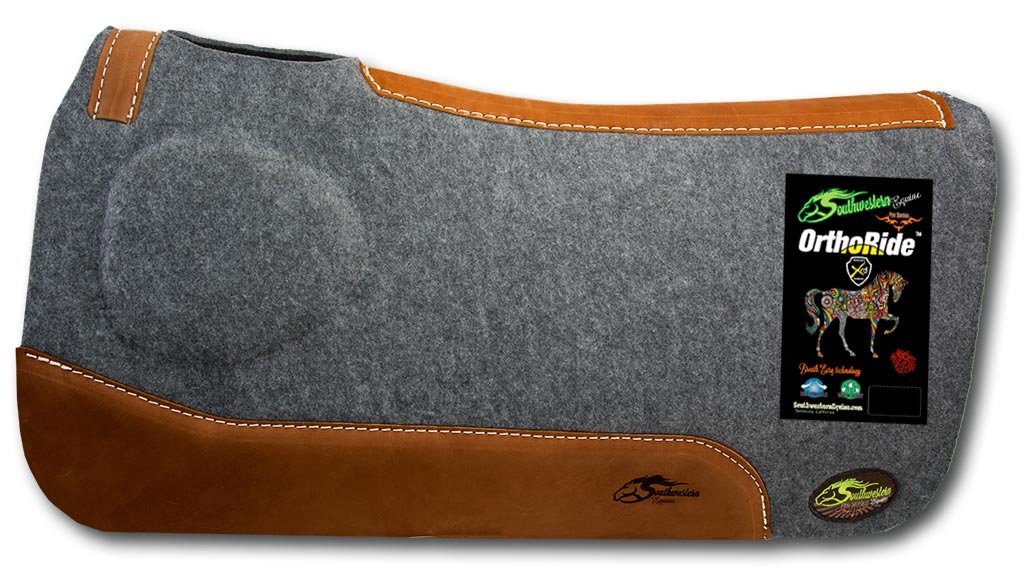 OrthoRide Correction Saddle Pad for Western Riding | USA-Made Therapeutic Horse Saddle Pad | Perfect for Trail Riding, Training & Show Competitions