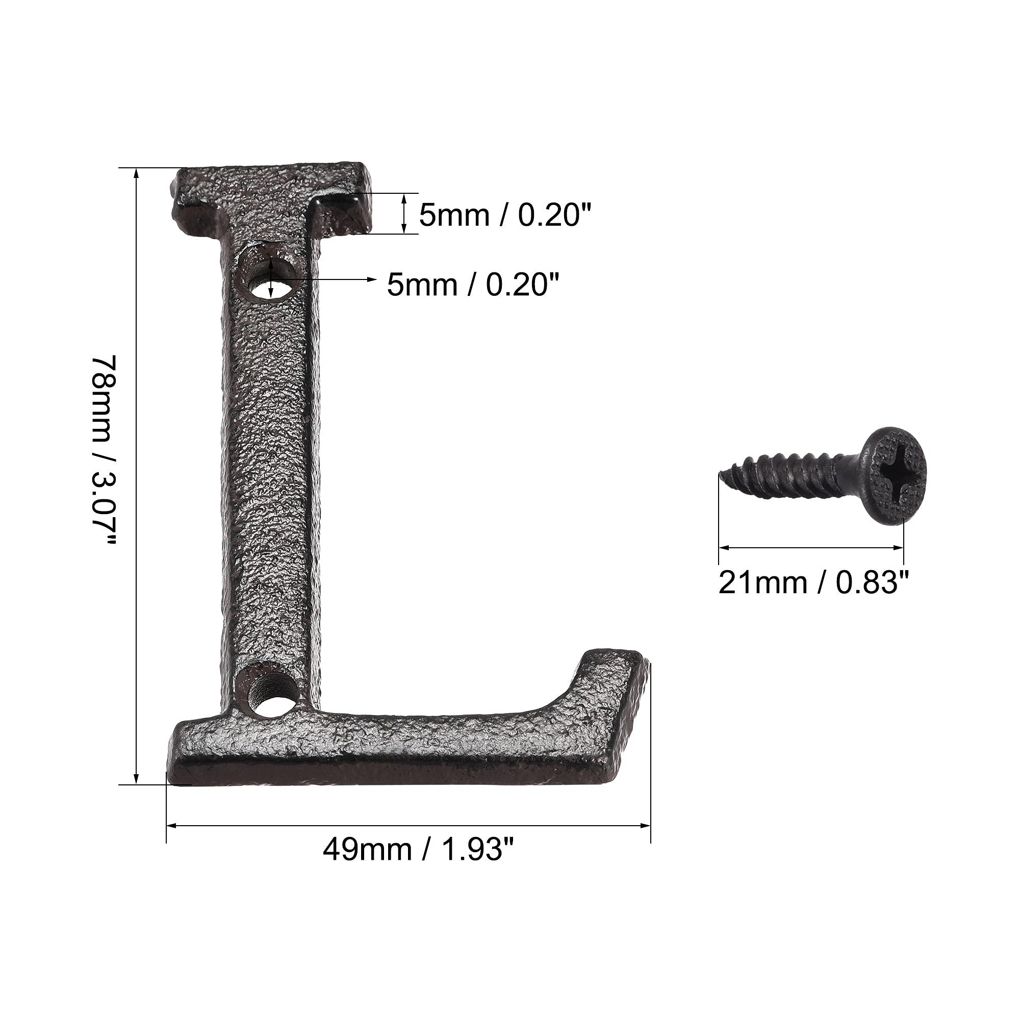 3 Inch Cast Iron Letter L - Rustic House Letter for Mailbox, Address Sign, Home & Hotel Decor | Perfect for Front Door, Porch, Garden & Outdoor Display