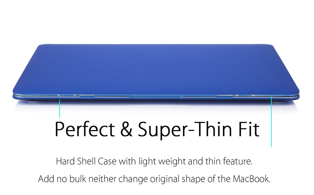 UESWILL Matte Hard Shell Case Cover for MacBook 12 inch Retina Display (Model A1534) - Smooth Soft Touch Protection + Microfibre Cleaning Cloth, Royal Blue | Perfect for Work, Travel & Daily Use