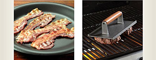THW® Heavy Duty Iron Burger Press - Stainless Steel Patty Maker for Juicy Homemade Burgers, Sandwiches & Meatballs | Perfect for BBQ, Grilling & Home Cooking