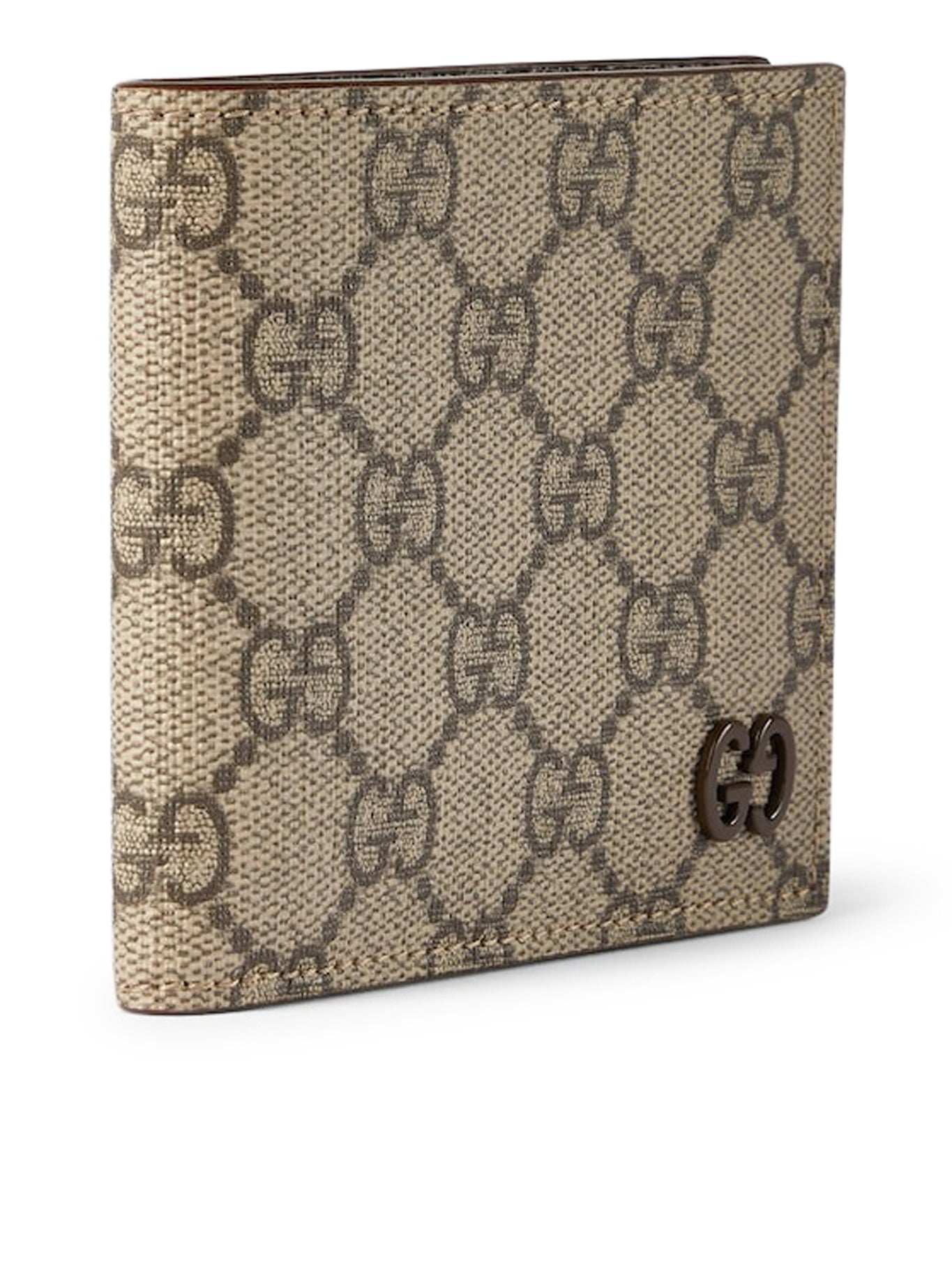 Premium GG Bi-Fold Wallet with Brown Leather Interior - Stylish & Durable Men's Wallet for Everyday Use & Travel