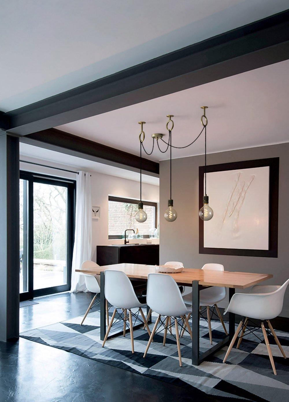 Industrial Spider Chandelier - Modern Black Iron Web Design Ceiling Light Fixture for Dining Room, Living Room & Bedroom Decor