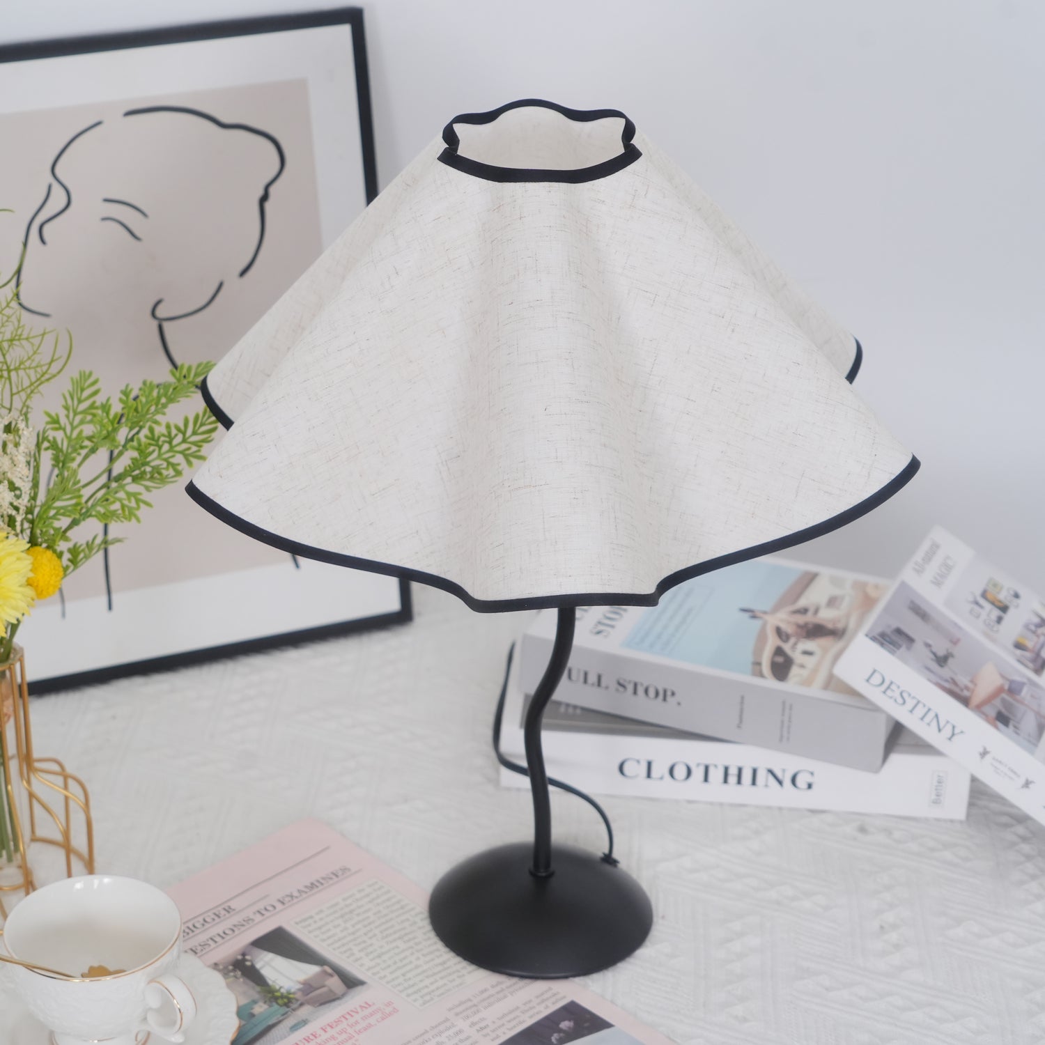 Modern Cora Table Lamp - Adjustable LED Desk Light with Touch Control, Dimmable Warm White to Cool White - Perfect for Bedroom, Office, and Study Room Lighting