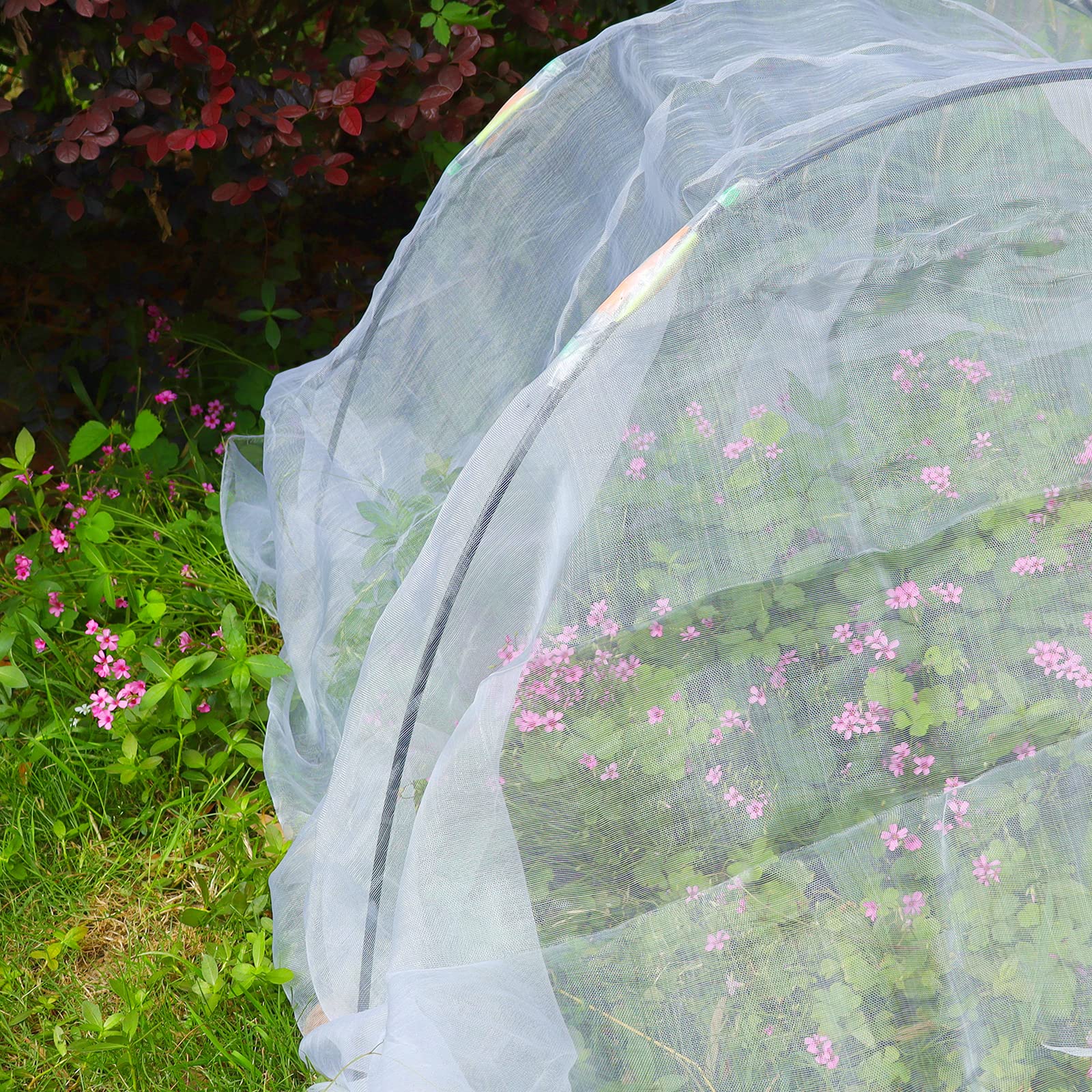 YBB Thickened Garden Barrier Netting - 10'x10' Mosquito & Bird Proof Plant Cover for Fruits, Flowers & Vegetables | Durable Insect Screen for Outdoor Gardening & Hunting Blinds