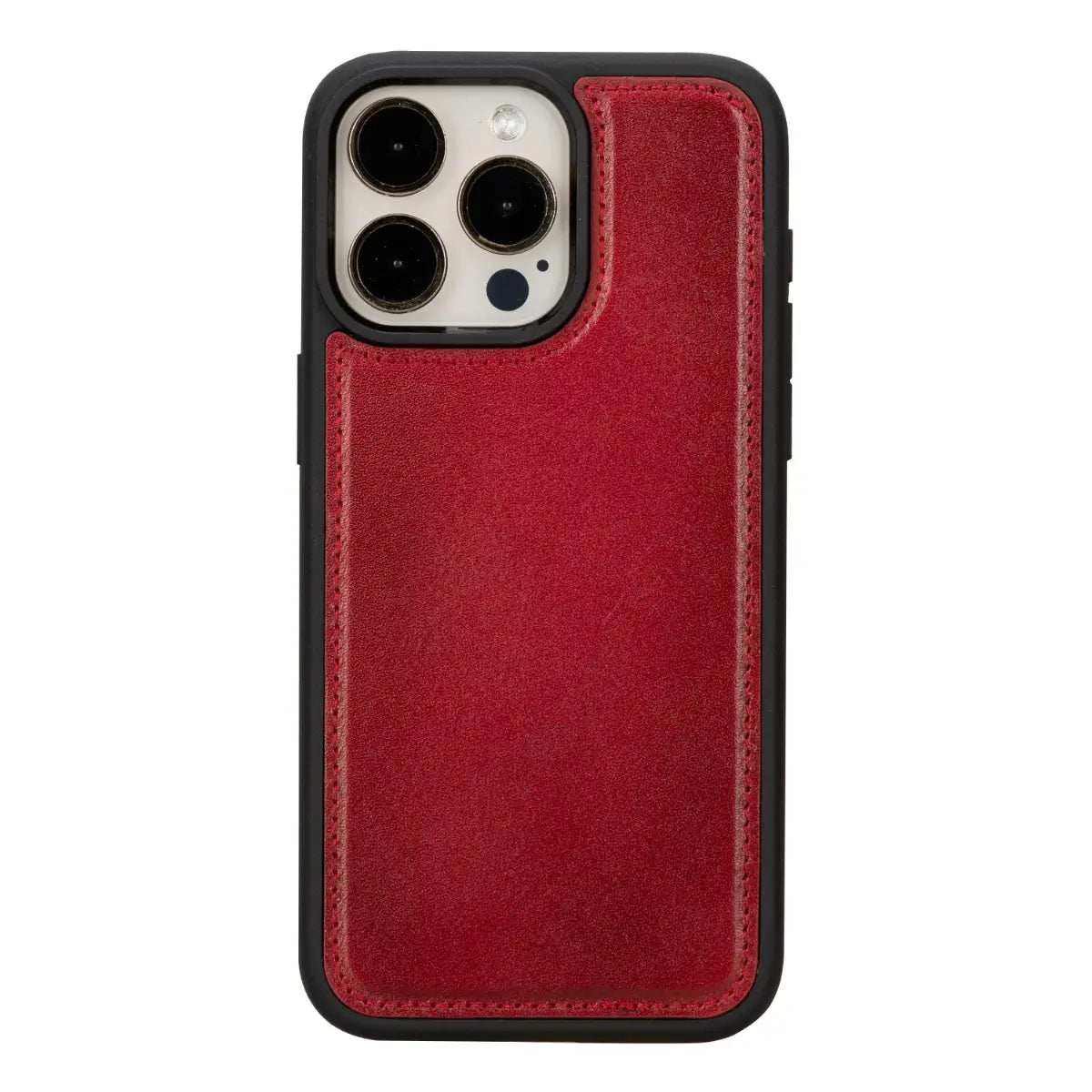 Premium Burnished Red Leather Wallet Case for iPhone 15 Pro Max - Slim Protective Cover with Card Slots | Perfect for Everyday Use, Travel & Business (iPhone 15 Pro Max 6.7