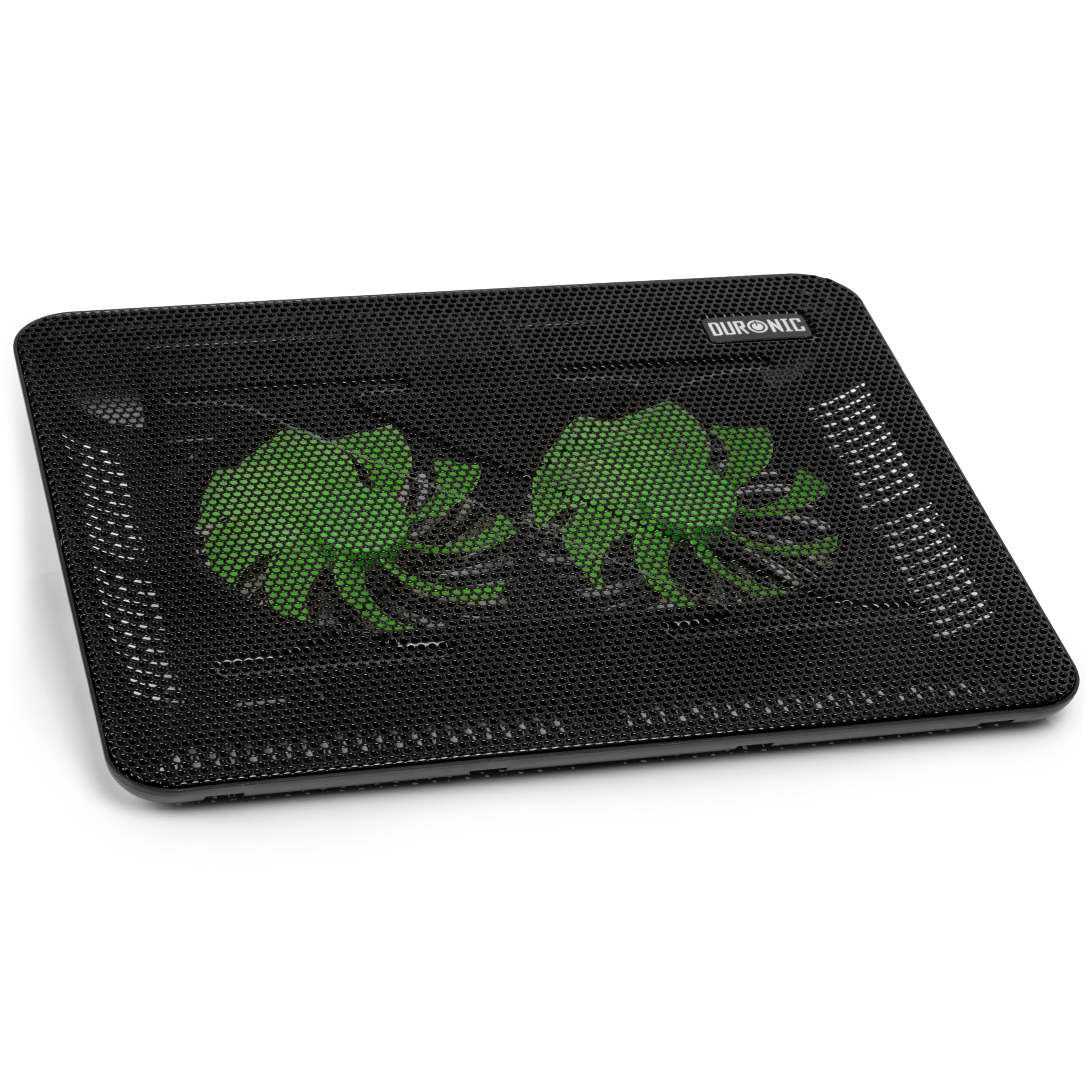 Duronic LC2 Laptop Cooling Pad with Dual 1200 RPM Fans - Adjustable Ergonomic Cooler Stand for 11-17 Inch Laptops, Lightweight Design with LED Lights | Ideal for Gaming, Office Work & Study Sessions