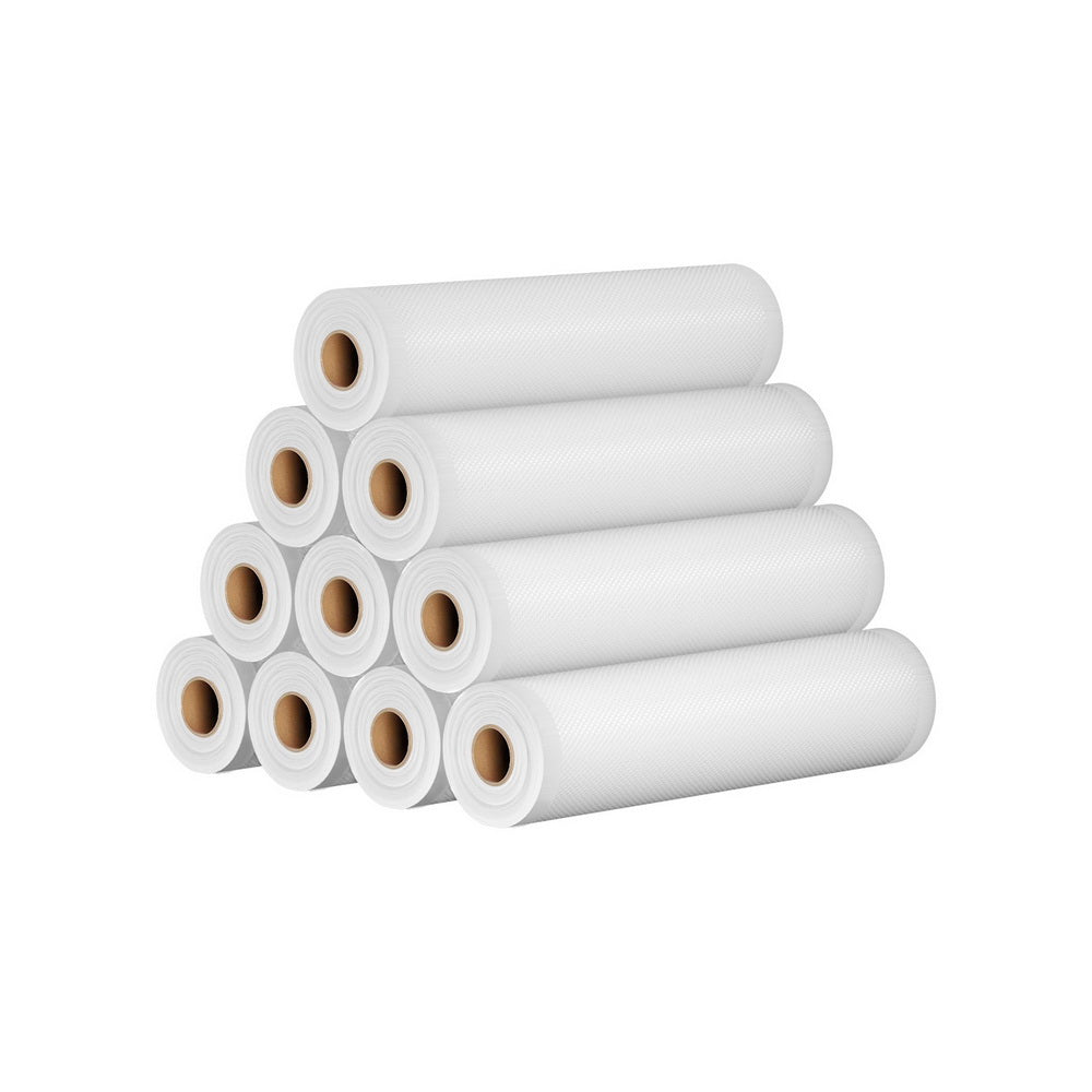 10 Rolls Vacuum Sealer Bags for Food Storage - 28cm x 6m Heat Sealable Bags - Perfect for Sous Vide, Meal Prep & Long-Term Food Preservation