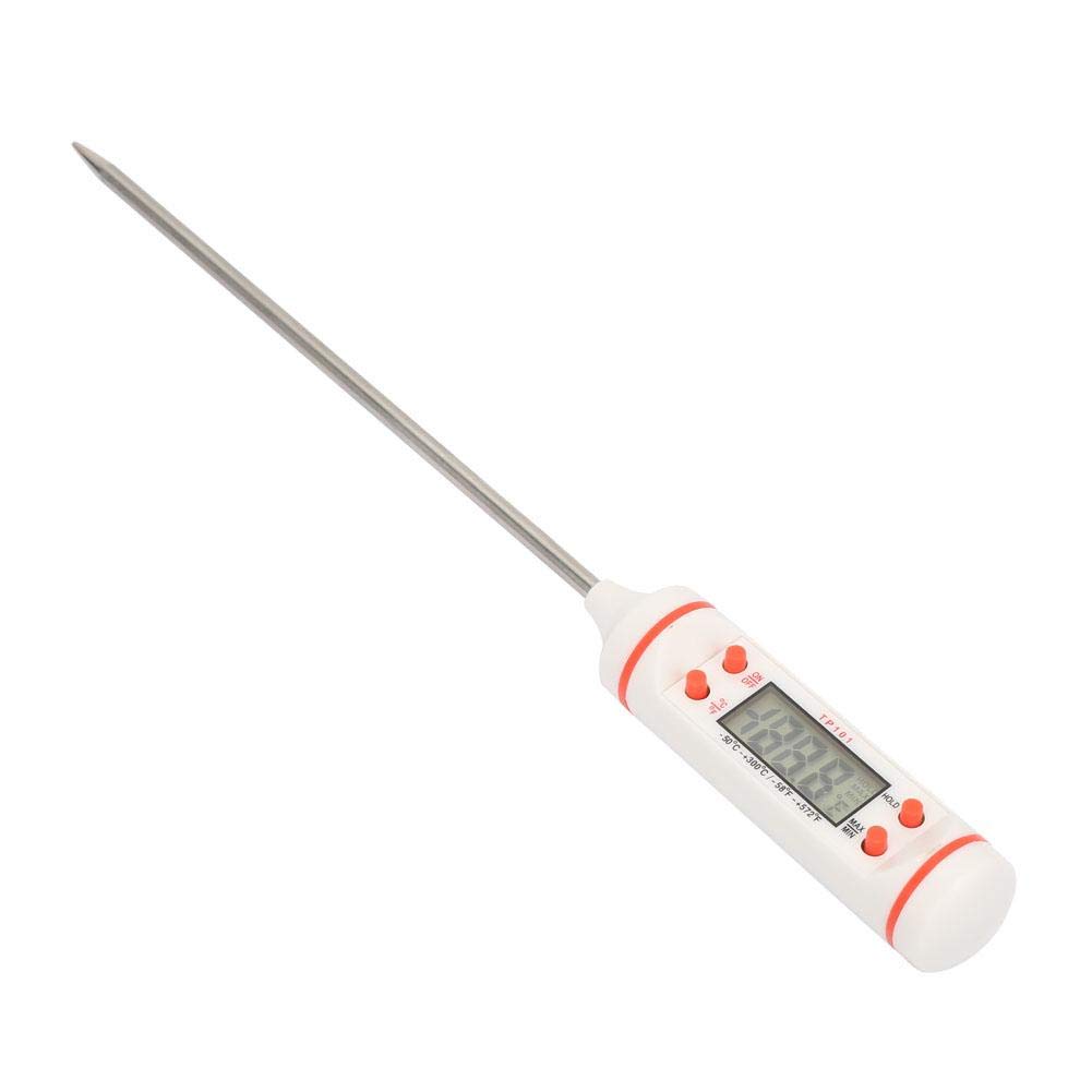 Digital Food Thermometer with High Accuracy - Instant Read Stainless Steel Probe for Cooking, Grilling, Baking - Perfect for Kitchen, BBQ, and Home Use