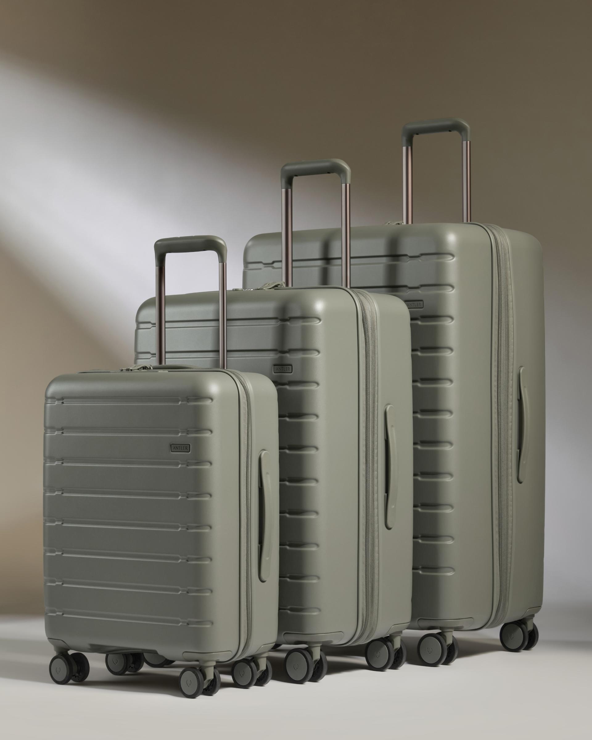Expandable Carry on Luggage Set - Field Green Stamford 2.0 Suitcase with Spinner Wheels | Perfect for Air Travel & Weekend Getaways