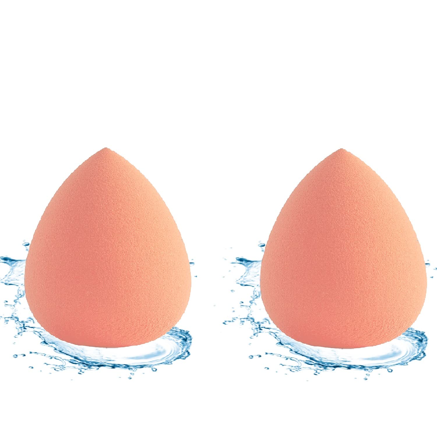 Majestique Large Grip Makeup Sponge - Beauty Blender for Face Primer, Compact Powder & Sensitive Skin (Pack of 2) | Perfect for Flawless Foundation Application & On-The-Go Touch Ups