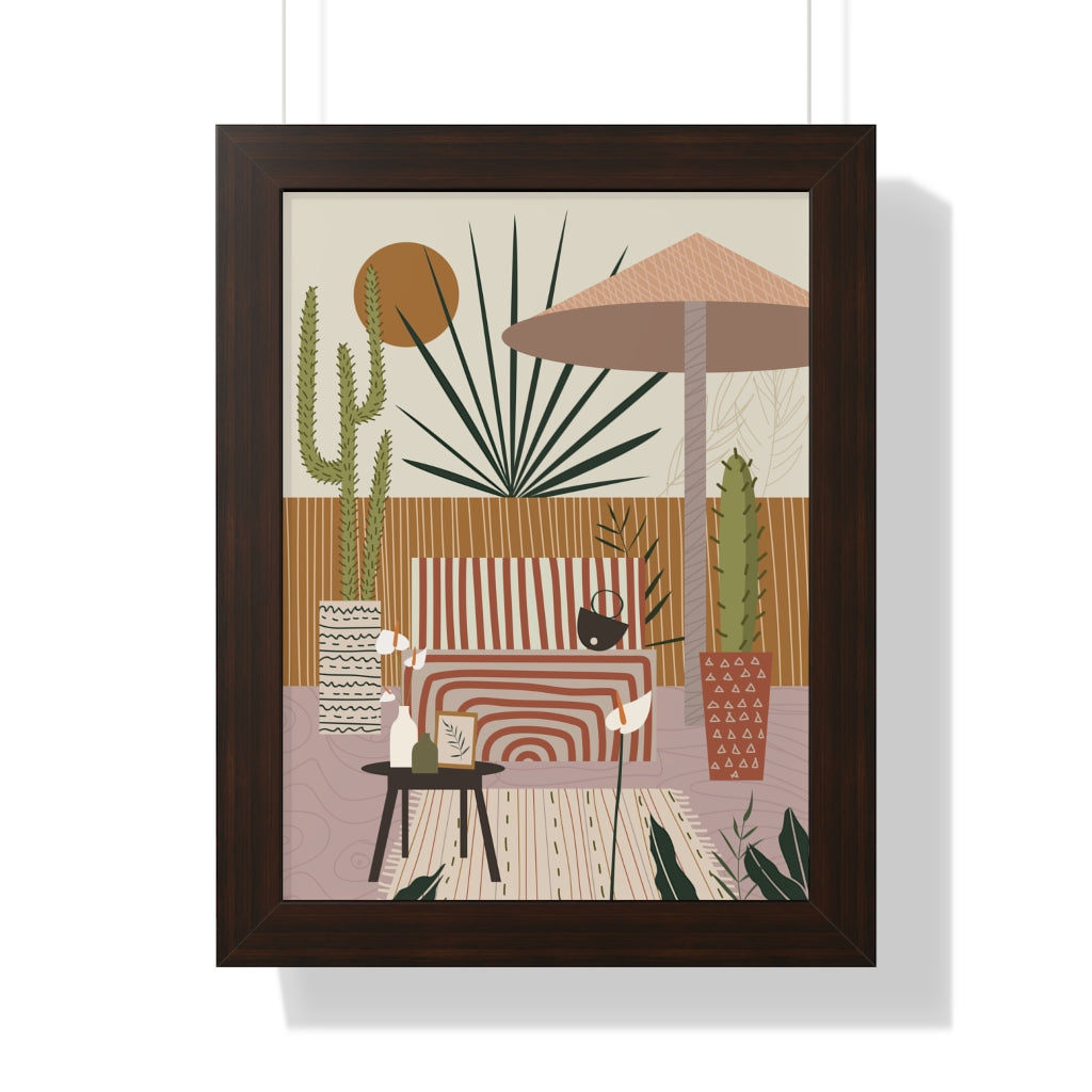 Modern Art Sketch Framed Vertical Poster - Wall Decor for Living Room, Bedroom & Office - Handmade Canvas Painting for Home Decoration