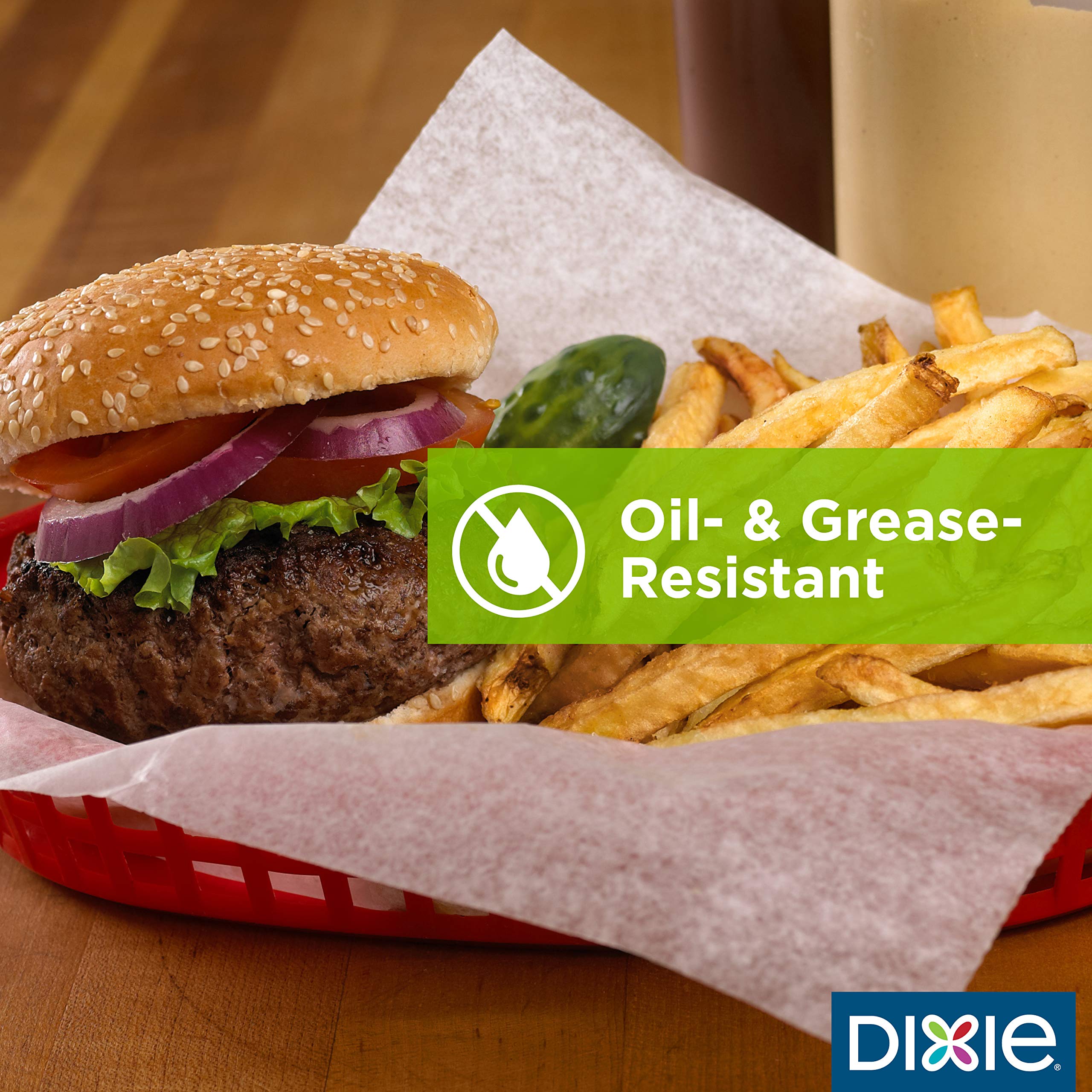 Dixie Ultra Grease Resistant Sandwich Wrapping Paper - 14x14 Inch White Food Service Sheets (4000 Count, 4 Packs of 1000) - Perfect for Delis, Cafes & Takeout Restaurants