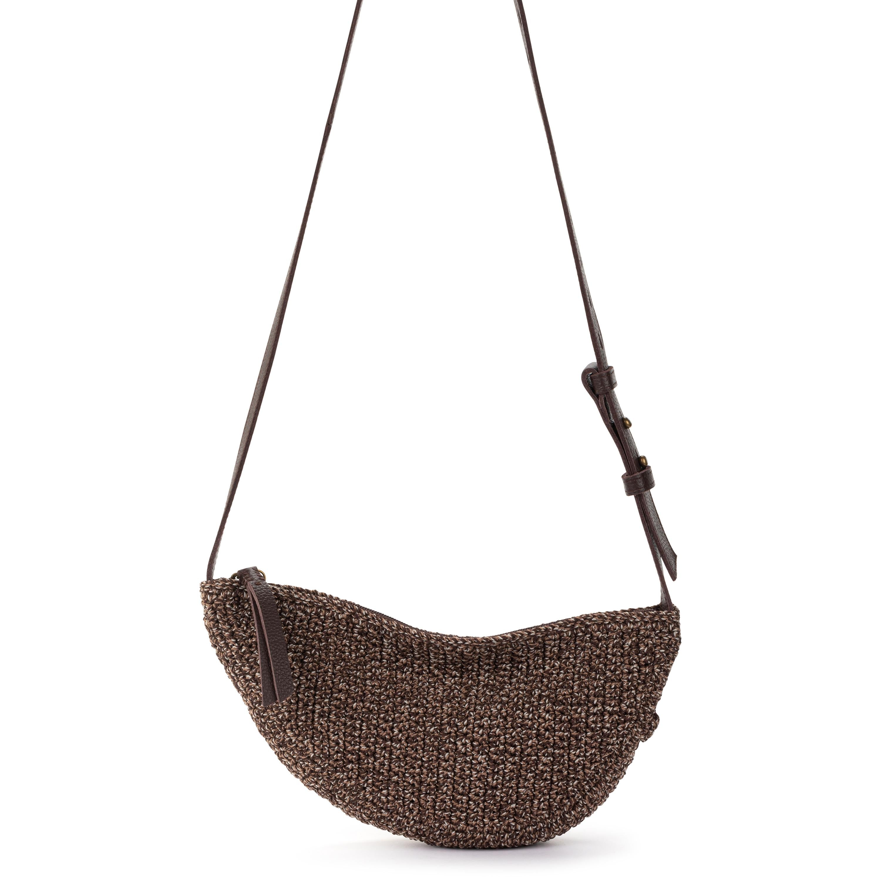 Handmade Crochet Tess Sling Bag in Brown - Stylish & Comfortable Crossbody Purse for Women, Perfect for Travel, Shopping & Everyday Use