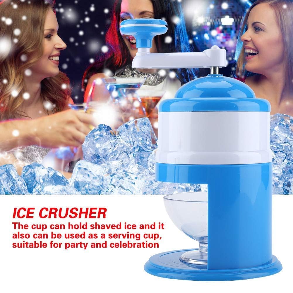 Portable Manual Ice Crusher Machine - Countertop Ice Shaver for Snow Cones, Slushies & Cocktails | Includes Free Ice Cube Trays | Perfect for Home Bars, Parties & Summer Treats