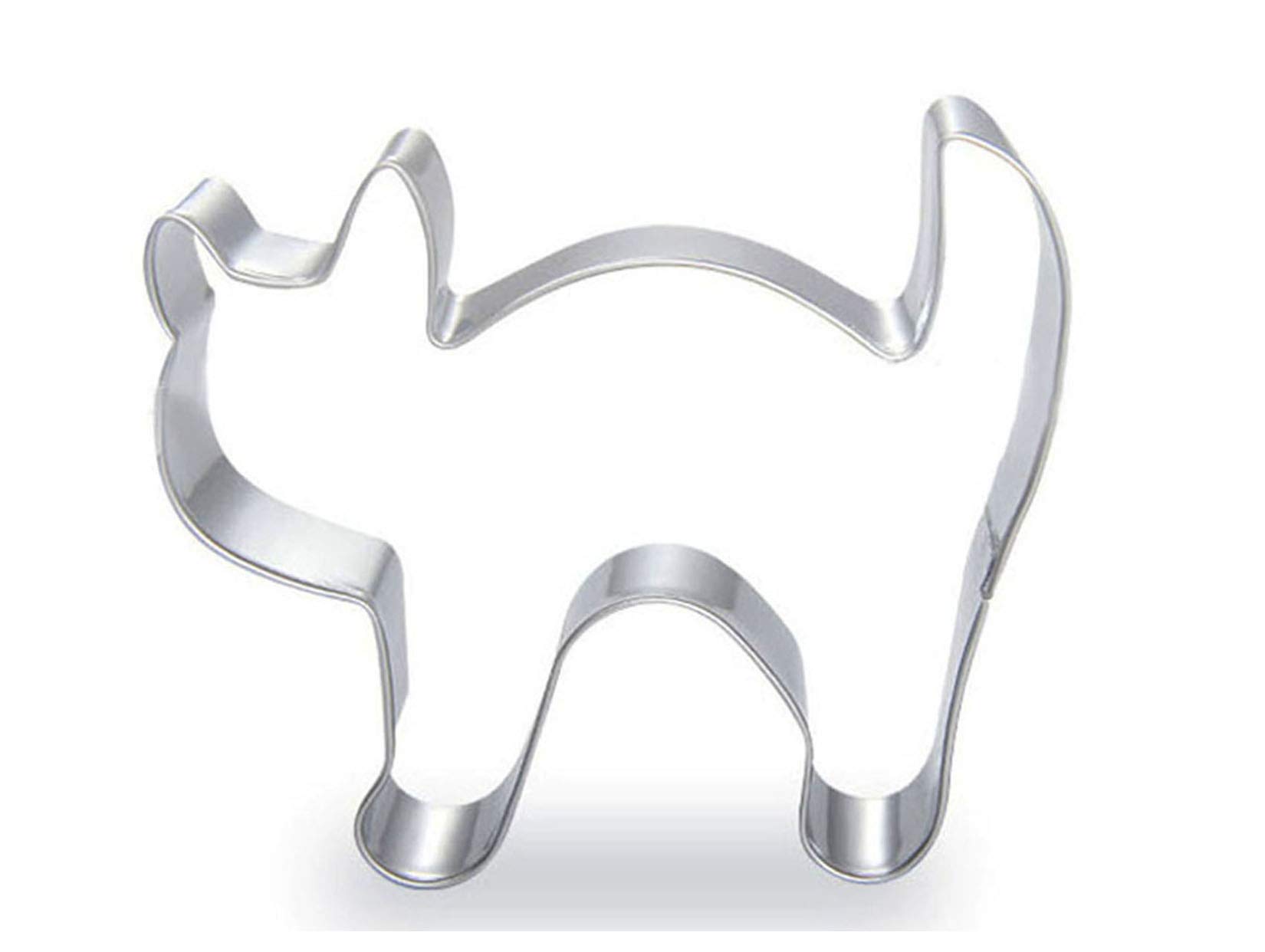 Halloween Cat Shaped Cookie Cutter - Stainless Steel Baking Tool for DIY Sugar Cookies, Gingerbread, Biscuits - Perfect for Halloween Parties, Baking Gifts & Holiday Decorations