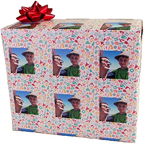 Personalized Gift Wrapping Paper - Custom Birthday Wrapping Paper for Men, Women & Kids - Colorful Unique Cute Design - Perfect for Birthdays, Holidays & Special Occasions