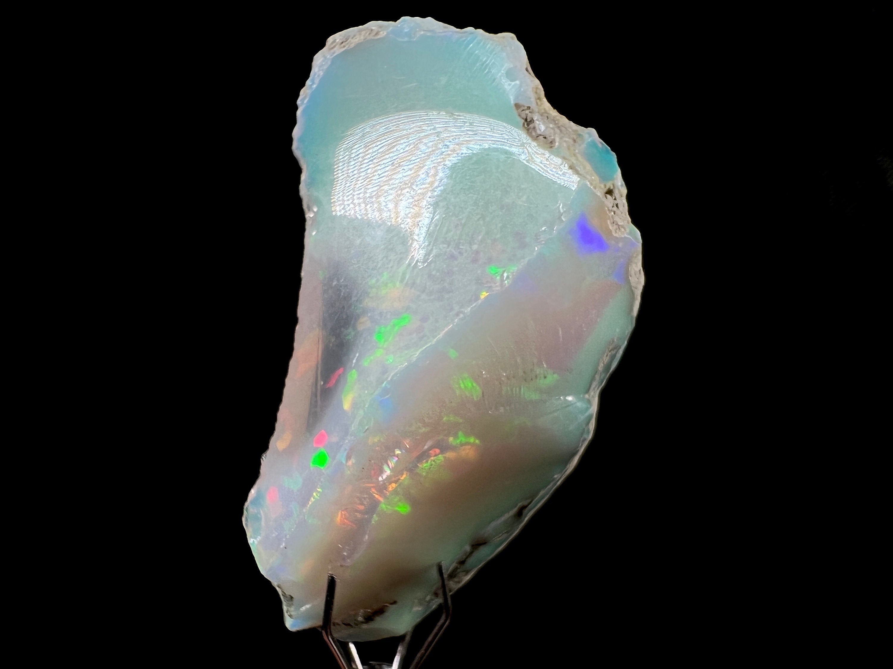 Natural 4A Welo Opal Raw Crystal - Premium Cutting Grade Opal Gemstone, October Birthstone (50143) for Jewelry Making, Healing Crystals & Collectibles