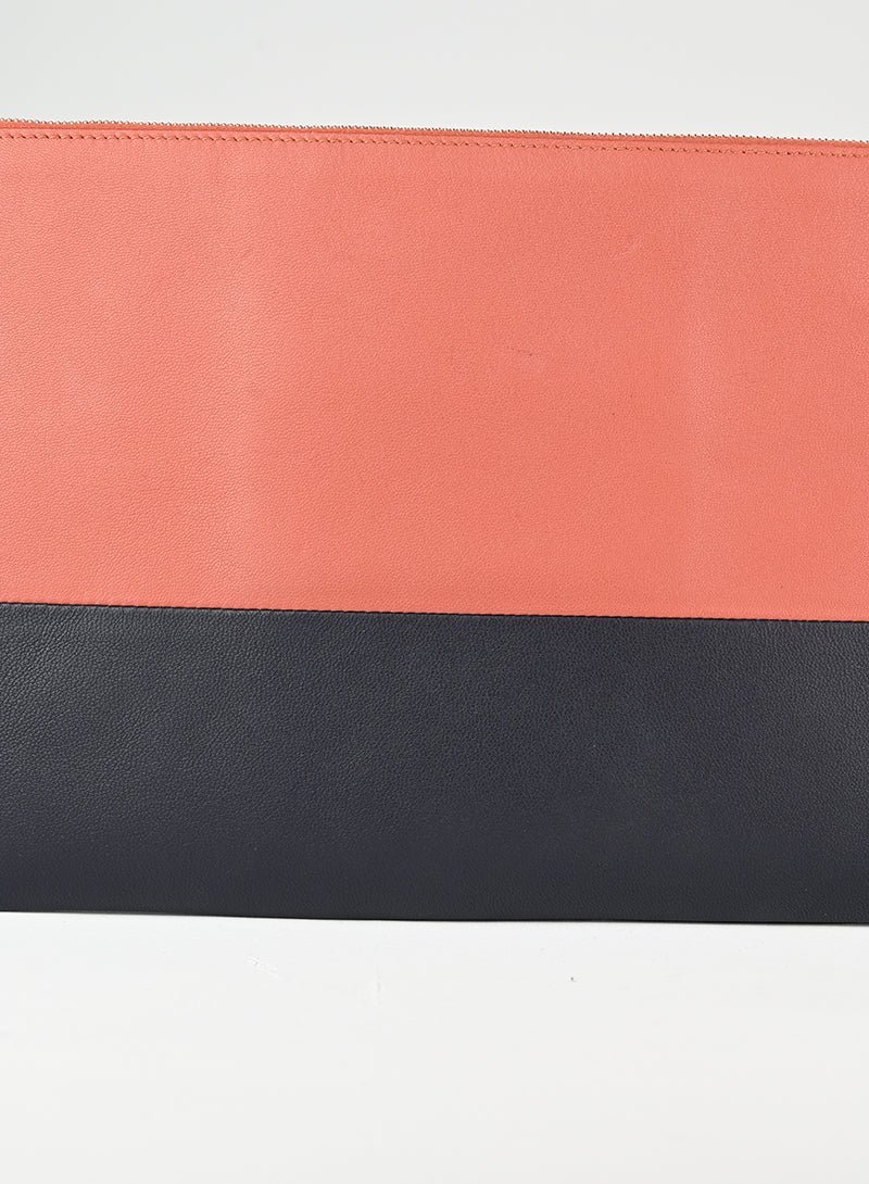 Celine Pochette Bicolor Handbag in Terracotta & Blue - Stylish Crossbody Bag for Women, Perfect for Date Night & Evening Events