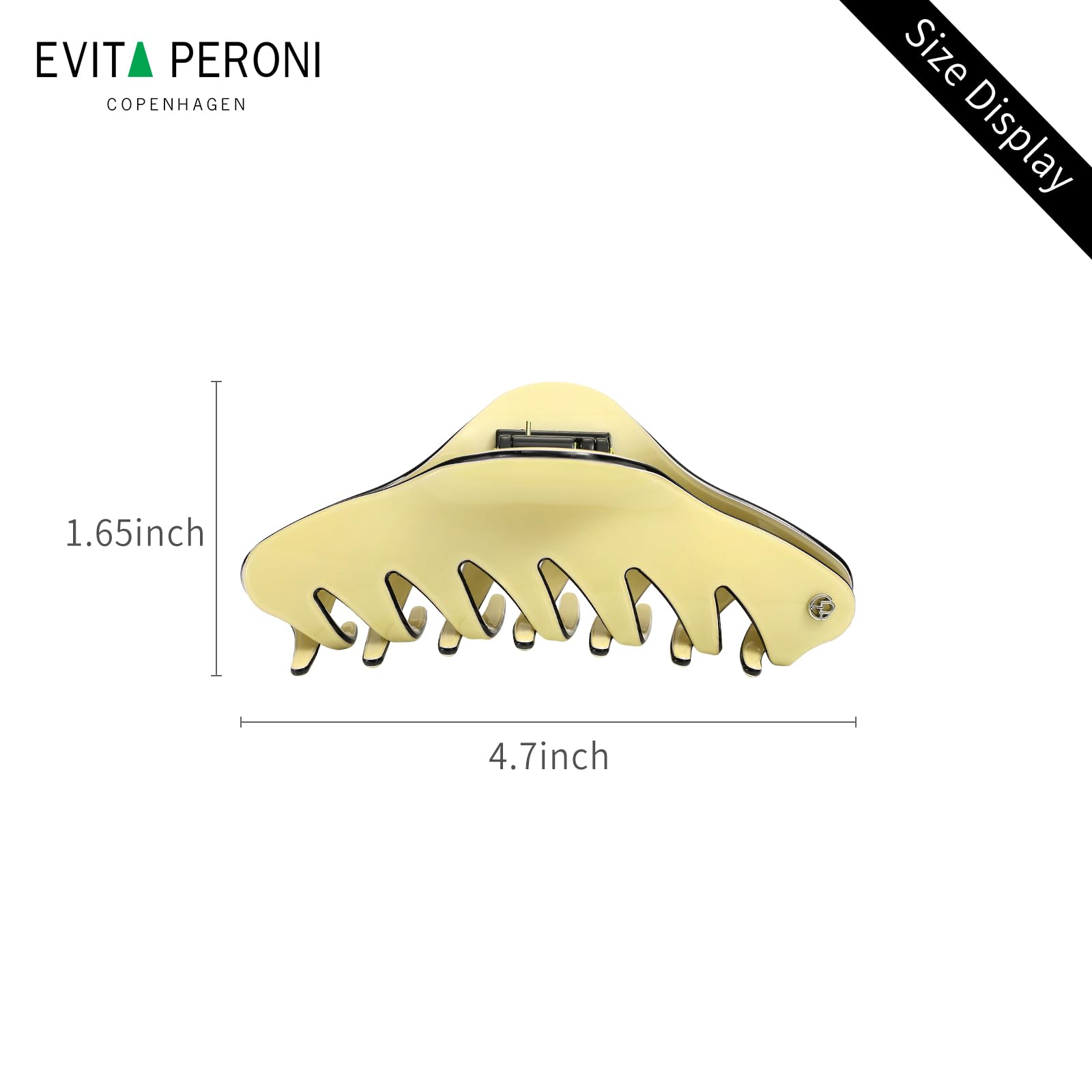 EVITA PERONI Large Hair Claw Clips for Women - 4.7 Inch Strong Hold Hair Clips for Thick & Curly Hair - Durable Jaw Clips Hair Accessories for Ponytail, Bun & Updo Hairstyles