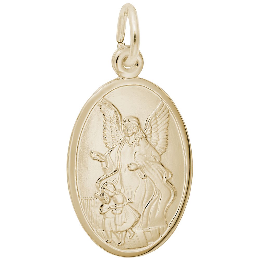 Guardian Angel Charm Pendant - Sterling Silver & Gold Plated Jewelry for Bracelets & Necklaces - Perfect for Gifts, Protection & Spiritual Healing