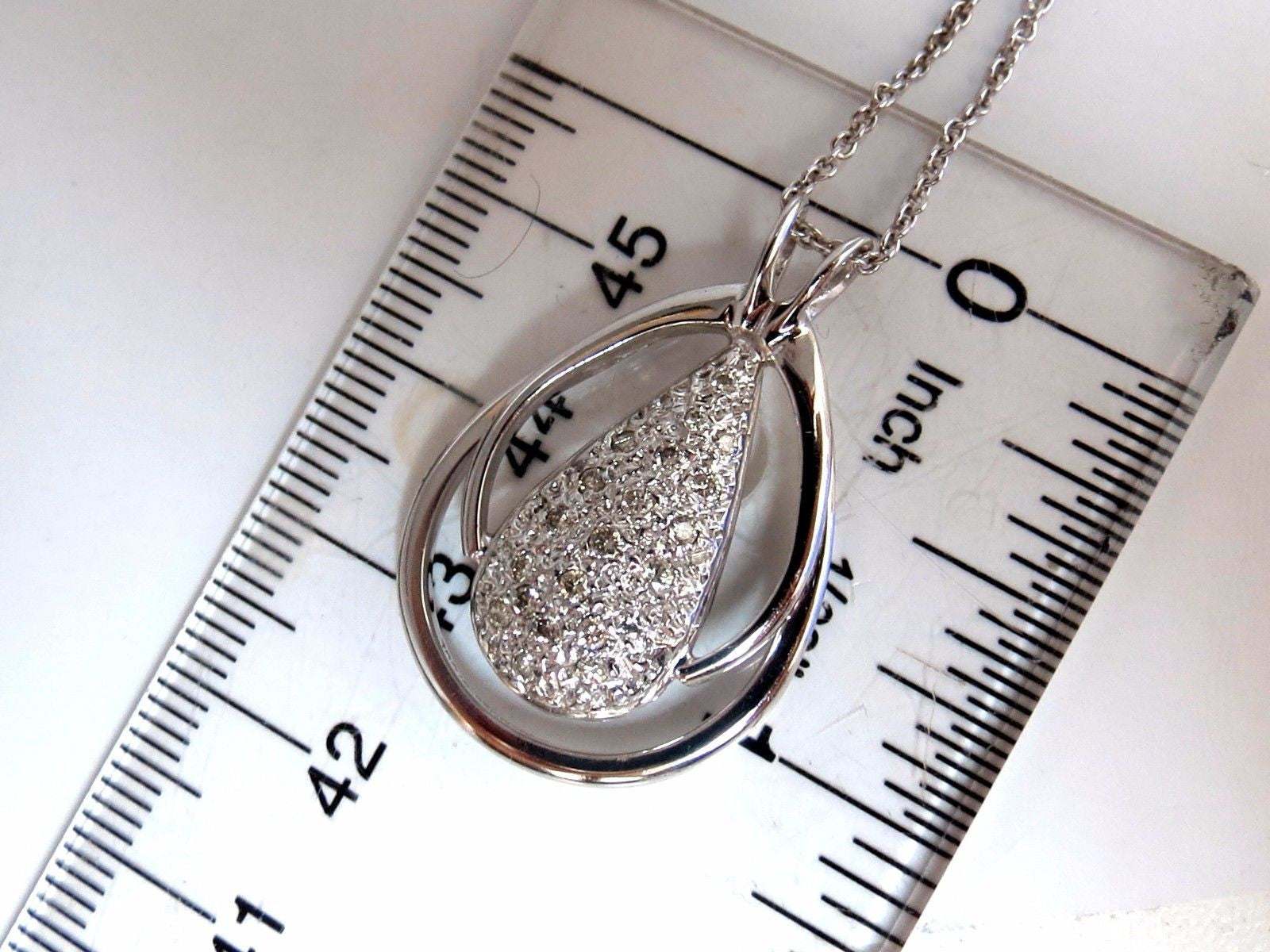 0.50ct Natural Pear-Shaped Diamond Cluster Necklace in 14K Gold - Perfect for Weddings, Anniversaries & Special Occasions