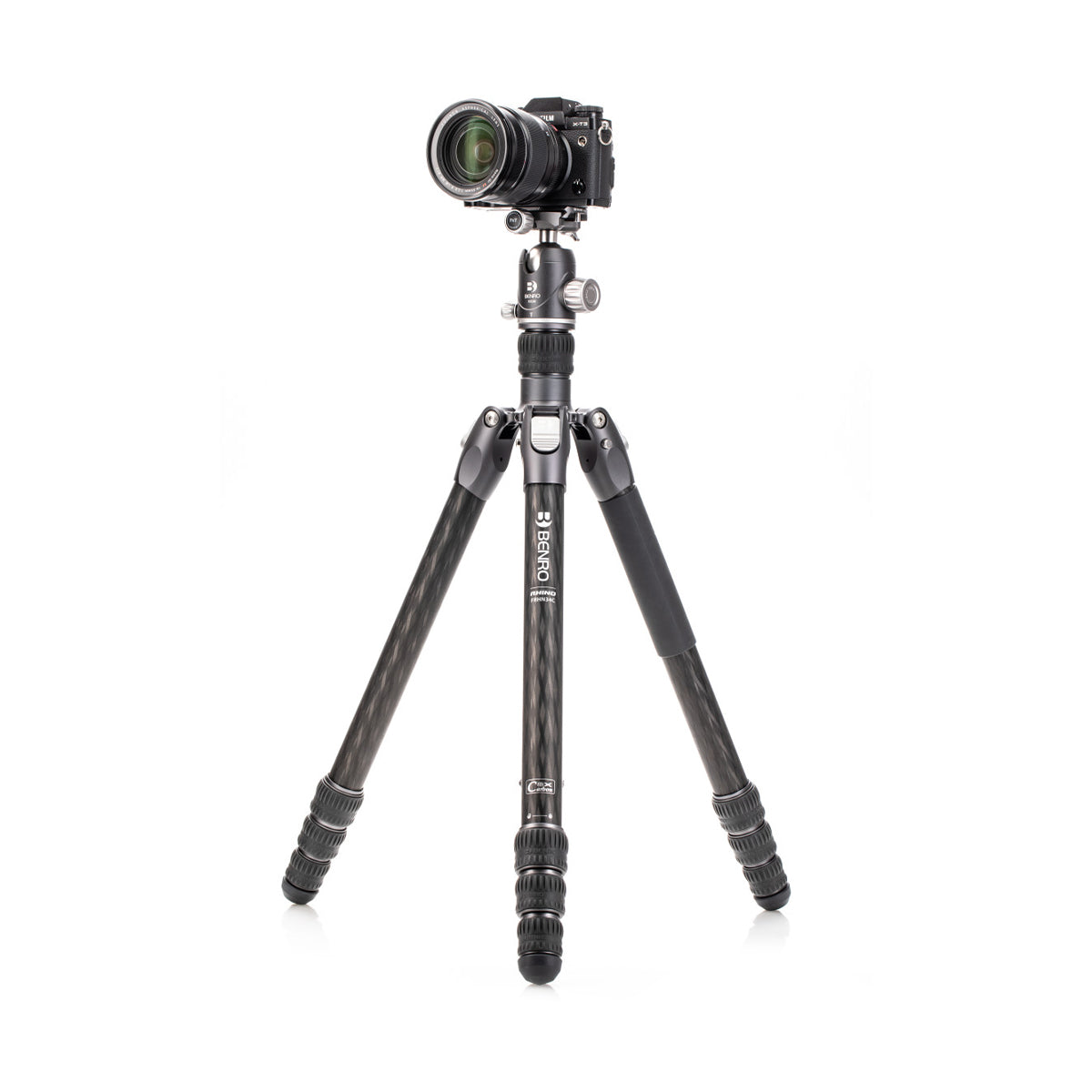 Benro FRHN34CVX30 Rhino Series 3 Carbon Fiber Travel Tripod with VX30 Ball Head - Compact & Lightweight for Photography, Hiking, and Outdoor Adventures