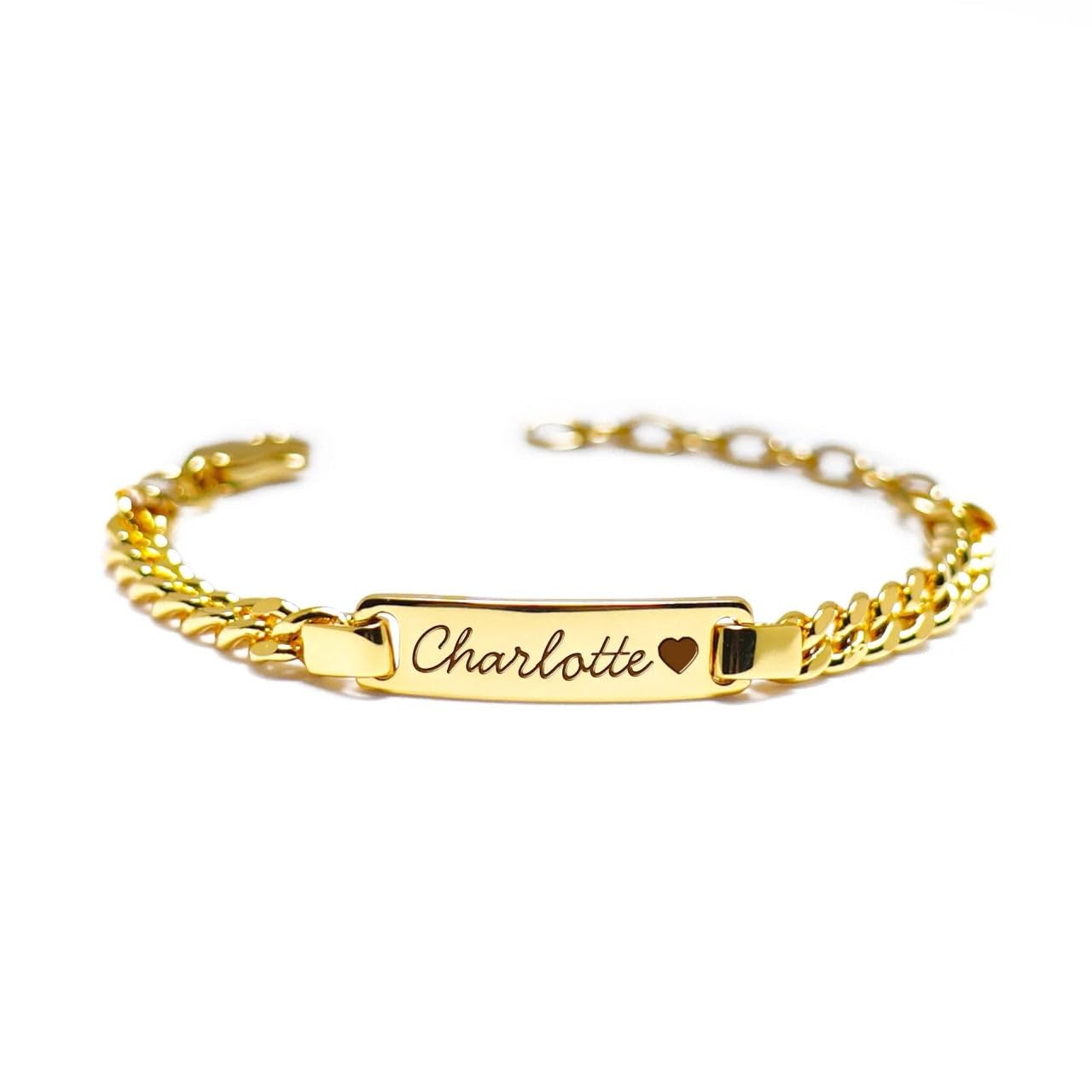 Personalized Adjustable 18K Gold-Plated Baby Name Bracelet for Girls - Custom Toddler Jewelry Gift for Birthdays, Baptism & Special Occasions | Perfect for Newborns, Christenings & First Birthday Celebrations
