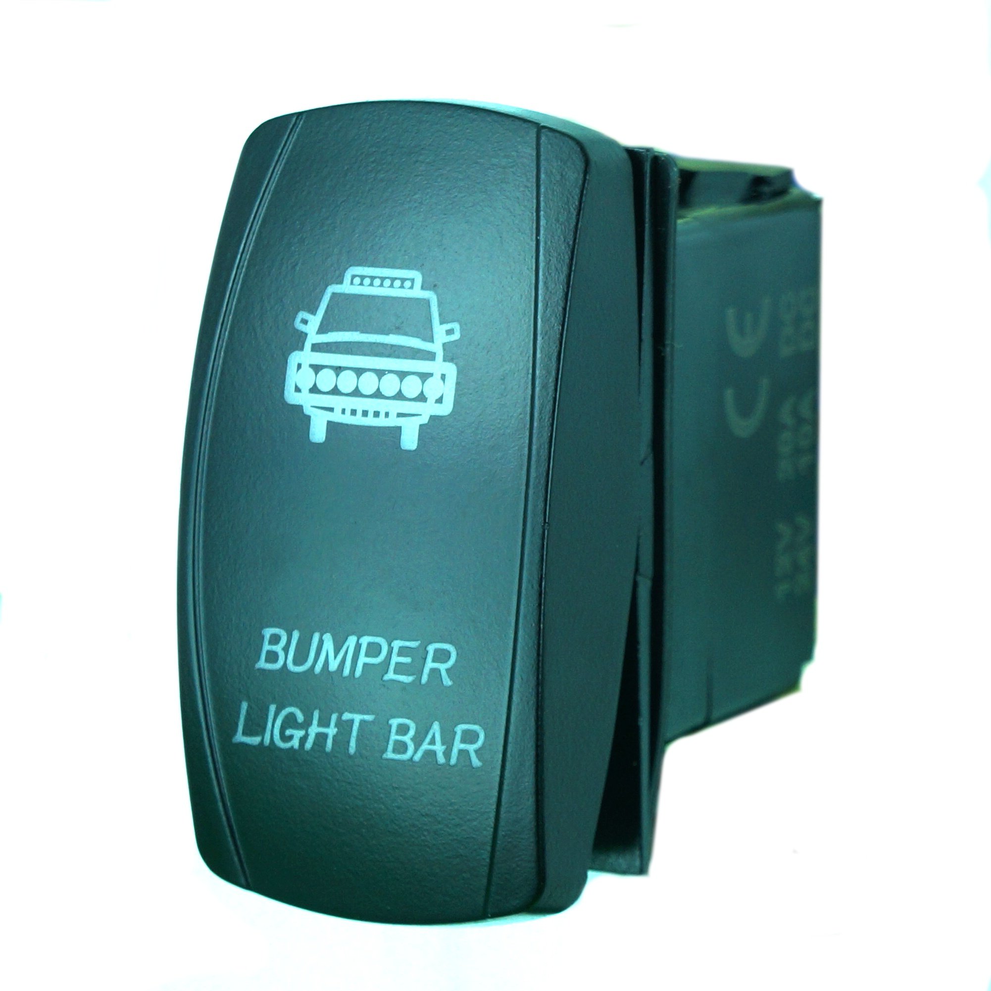 STV Motorsports® Laser Red Rocker Switch Bumper Light - 20A 12V On/Off LED Light for Off-Road Trucks, Jeeps & ATVs - Waterproof & Durable for Outdoor Adventures