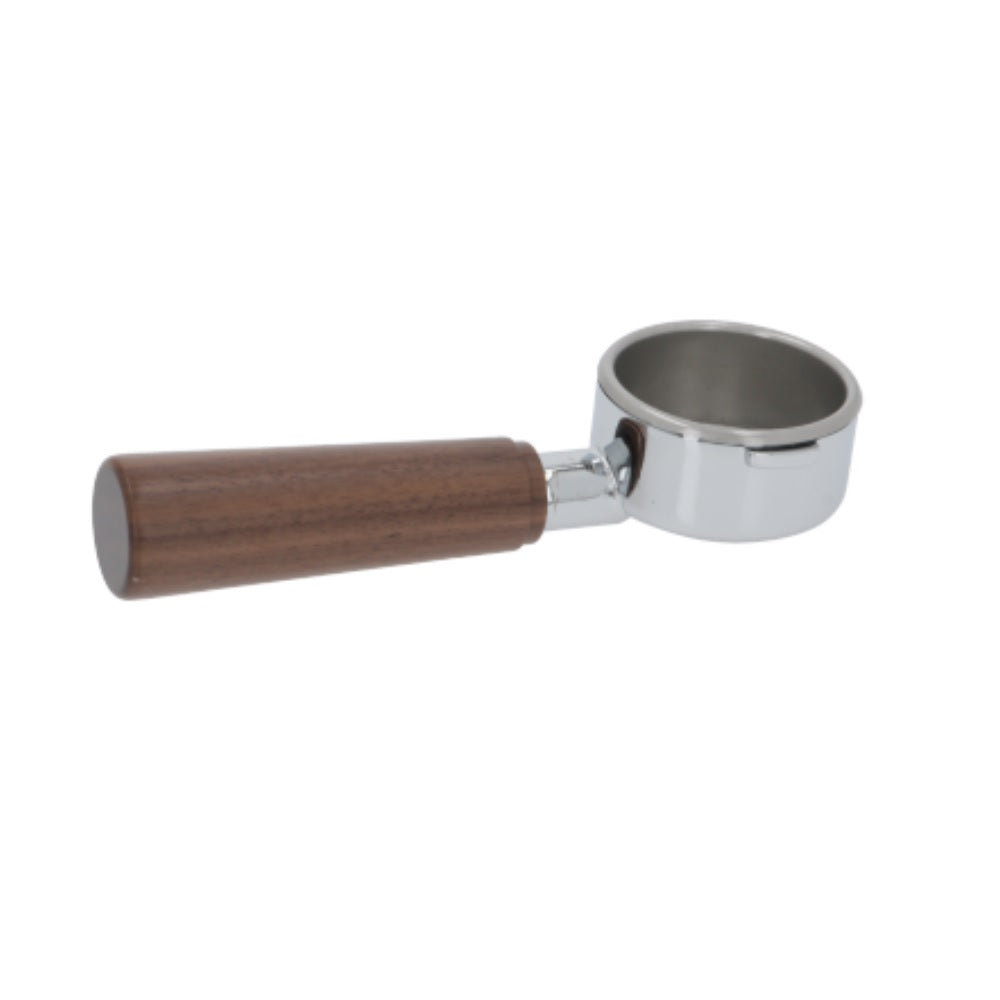 La Pavoni Lever Pre Millennium Bottomless Portafilter with Walnut Handle - Aftermarket Espresso Accessory for Professional Baristas & Home Coffee Enthusiasts | Perfect for Latte Art & Espresso Extraction