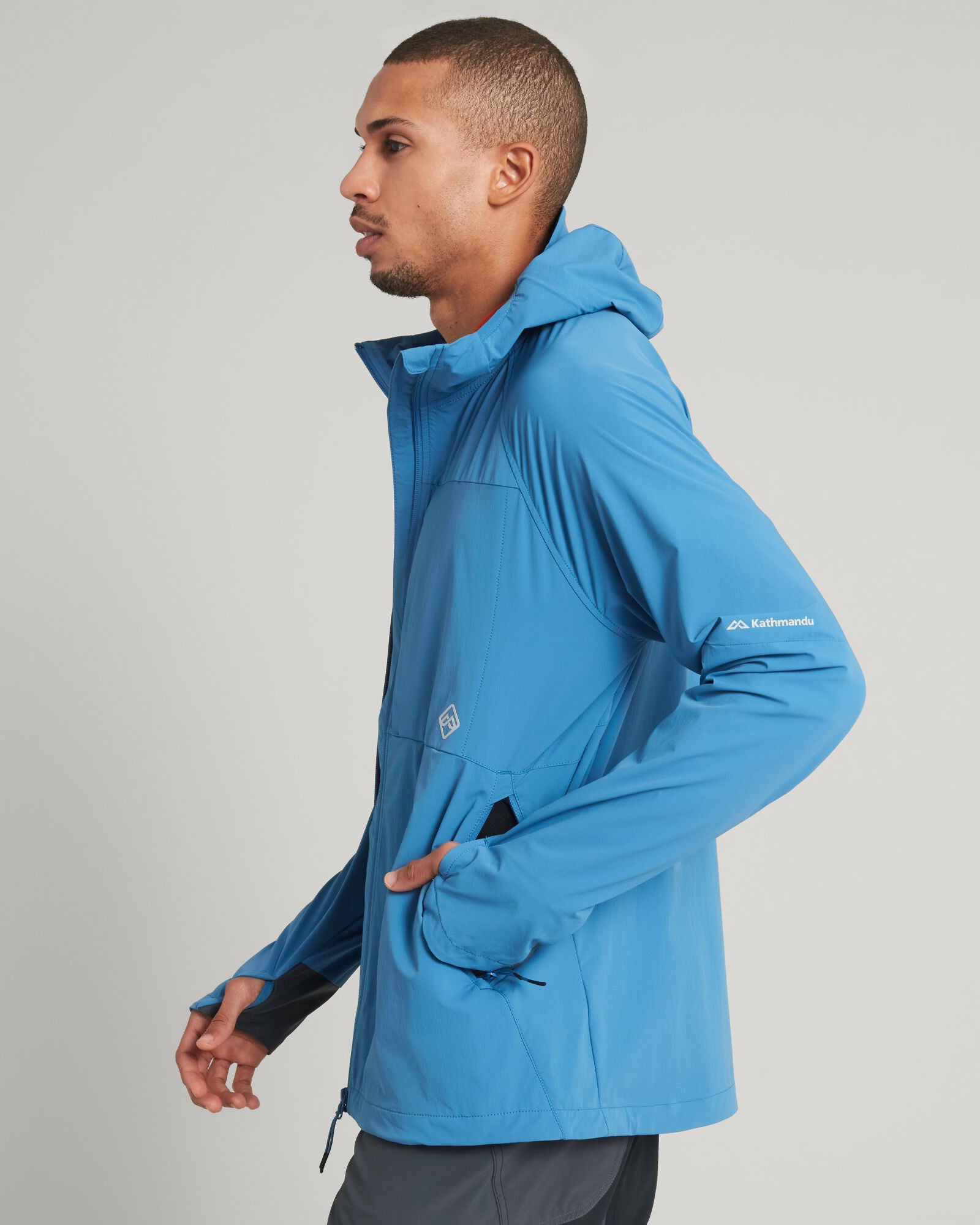 ULT Hike Men's Waterproof Hooded Jacket - Lightweight Windproof Outdoor Jacket for Hiking, Camping & Travel | Blueridge Collection