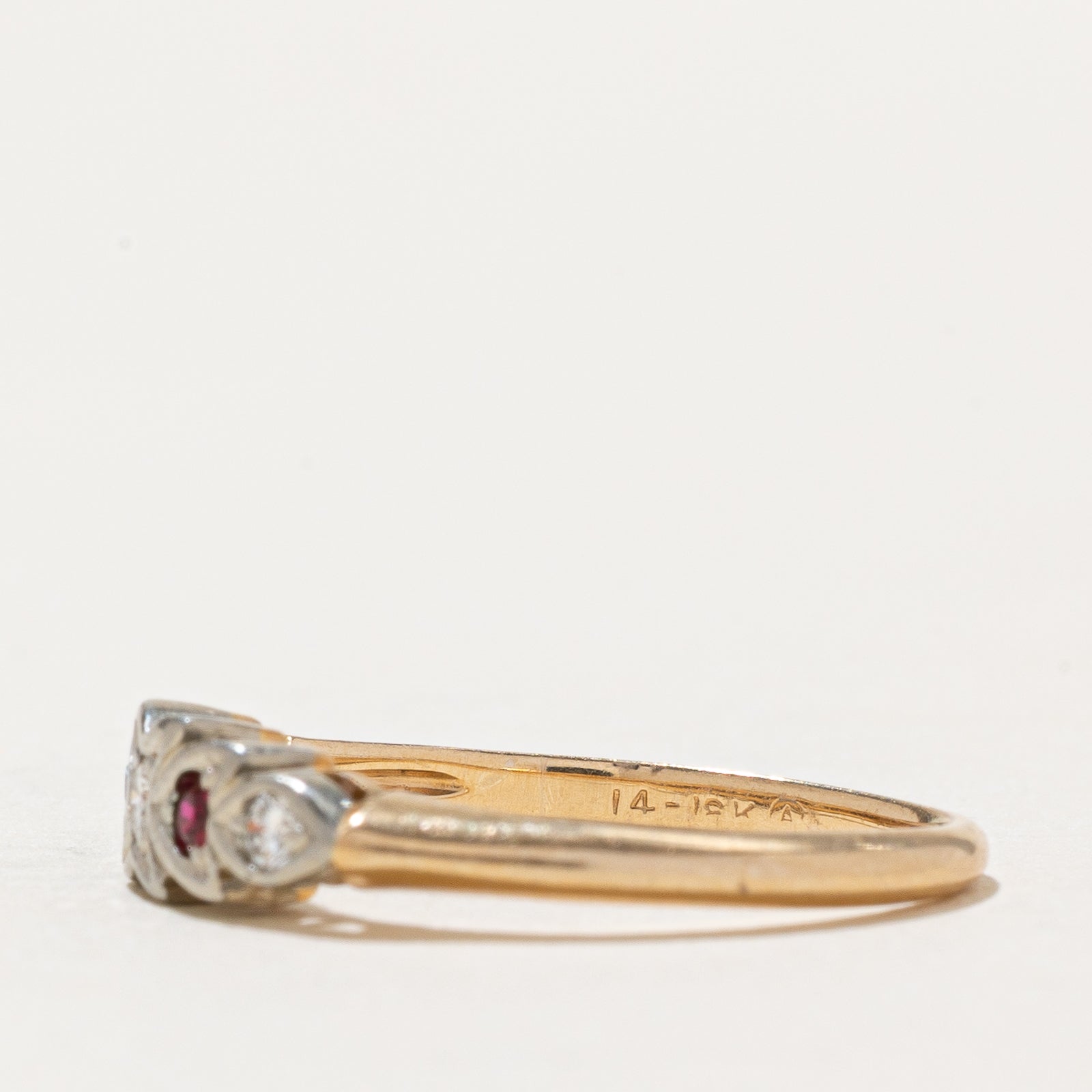 0.12ctw Diamond & 0.08ctw Synthetic Ruby Sapphire Ring - Size 6.25 | Elegant Birthstone Jewelry for Women | Perfect for Anniversary, Engagement & Everyday Wear