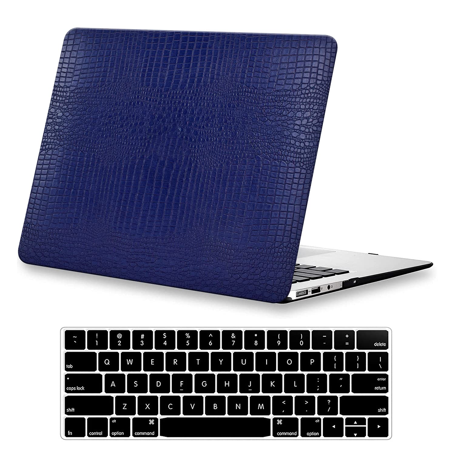 DTangLsm MacBook Pro 13 inch Leather Case with Keyboard Cover - Slim Hard Shell Protective Cover for MacBook Pro A1502 A1425 (2012-2015 Models) - Perfect for Work, Travel & School Use