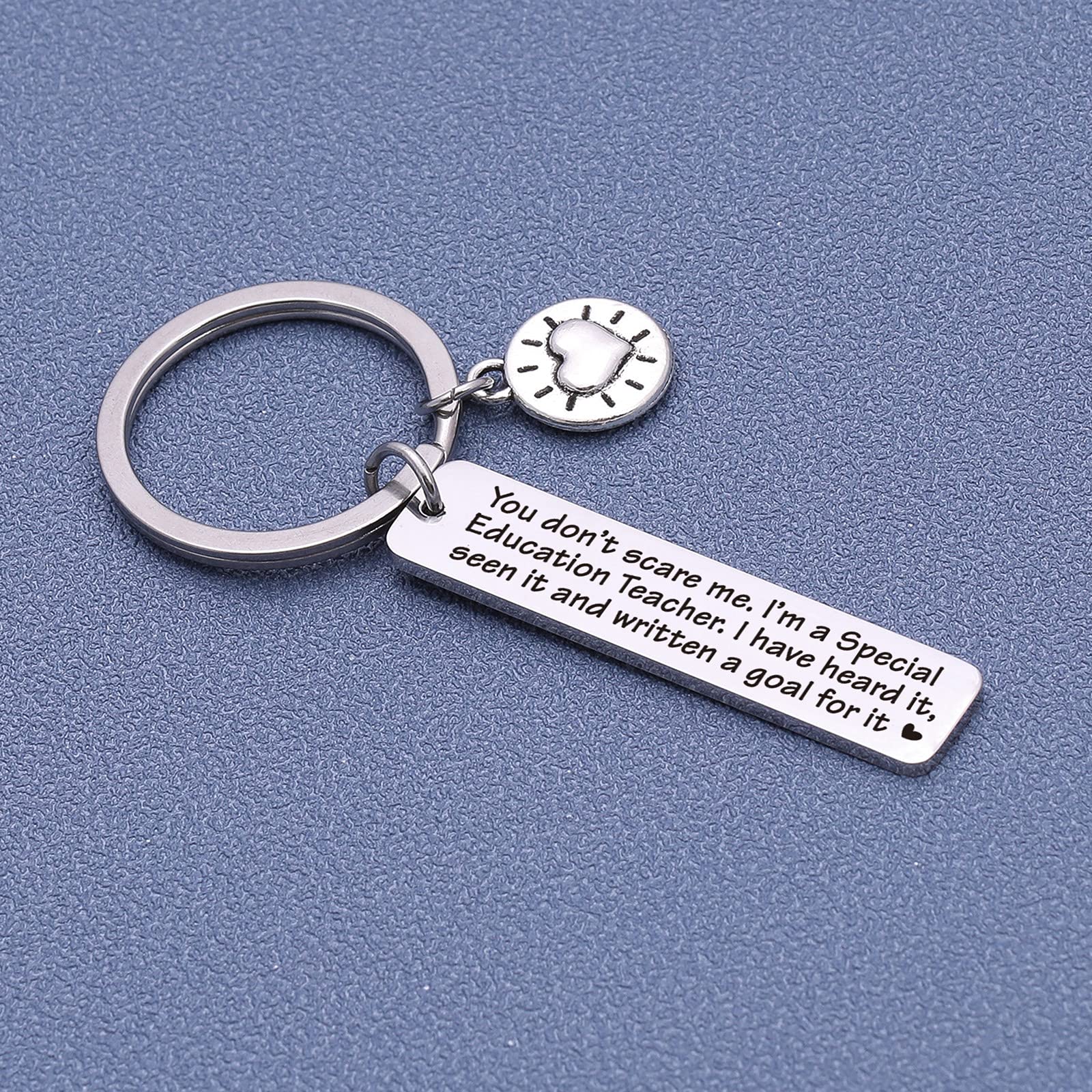 ASANHAO Special Education Teacher Appreciation Keychain - Autism Support Gift for Speech Therapists, Thanksgiving & Teacher's Day - Stainless Steel Engraved Keepsake Keychain for Special Needs Educators - Perfect for Classroom Rewards, Therapy Sessions & Heartfelt Gifts