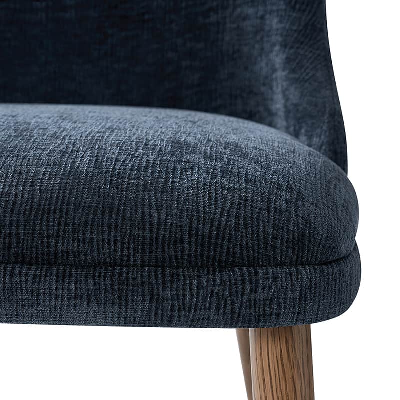 Zara Dining Chairs Set of 2/4/6 - Modern Curved Backrest with Natural Wood Legs & Plush Cushion - Perfect for Kitchen, Dining Room, or Breakfast Nook
