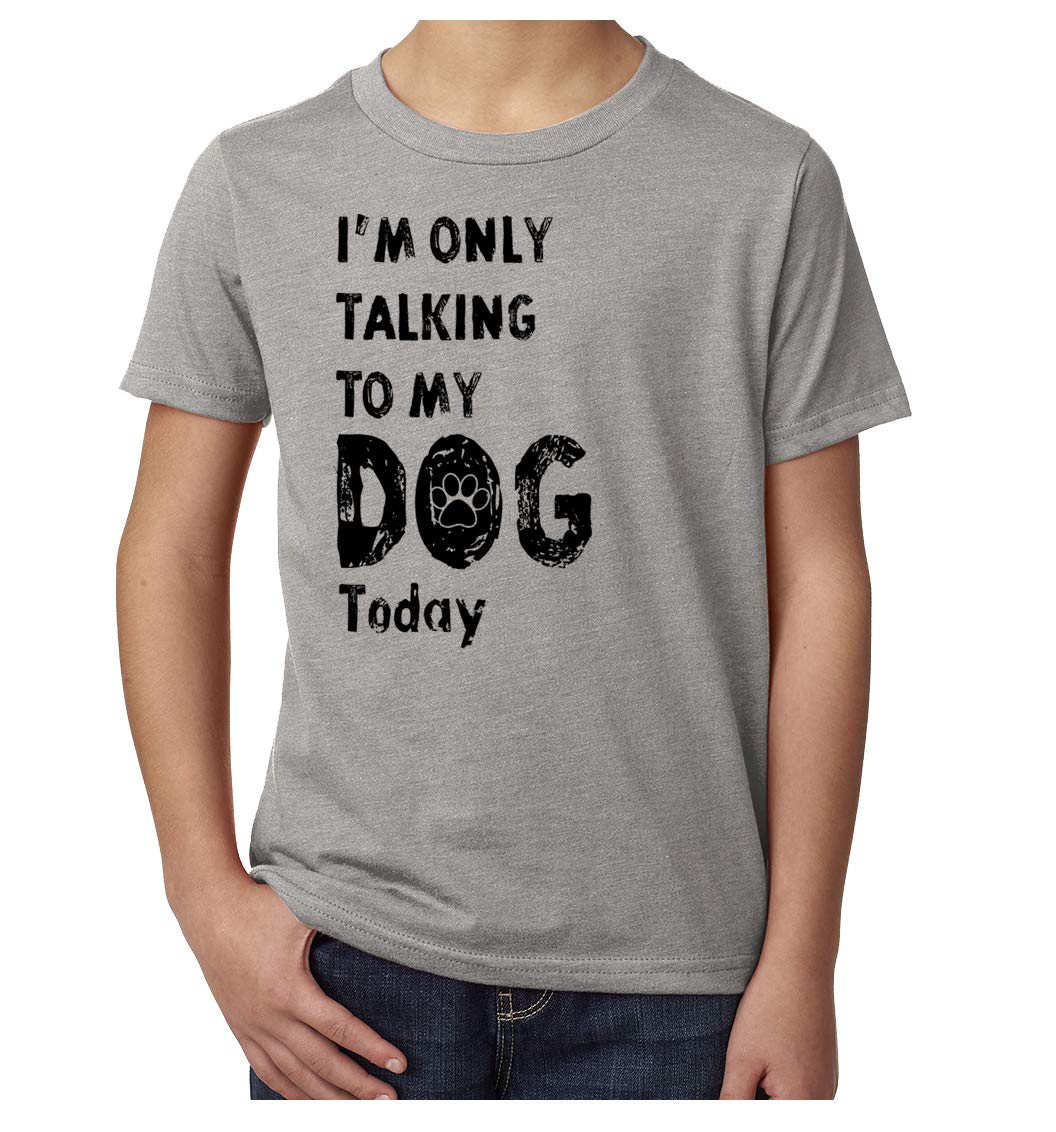 Funny Dog Shirts for Kids - 'I'm Only Talking to My Dog Today' Cute Pet Lover T-Shirts - Perfect for Dog Walks, Playdates & Family Outfits