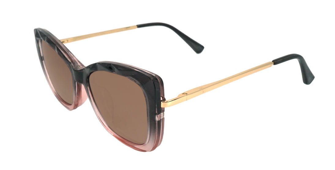 Playful Patterned Clip-on Sunglasses 7753 - Trendy UV Protection Eyewear for Outdoor Activities, Driving, and Fashion Accessories