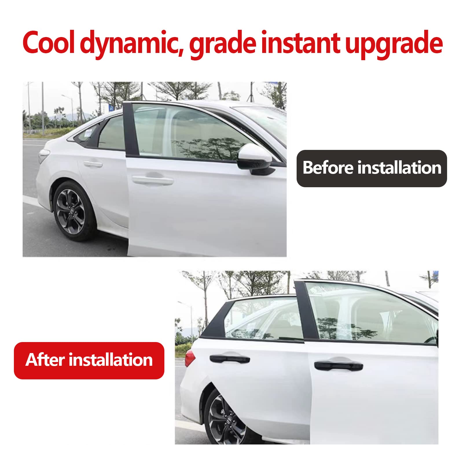 Premium Glossy Black Door Handle Covers Trim for Honda Civic 2022-2025, Accord/CR-V/HR-V 2023-2025 - Smart Auto Lock Compatible Car Accessories | Enhance Vehicle Style & Protection from Scratches