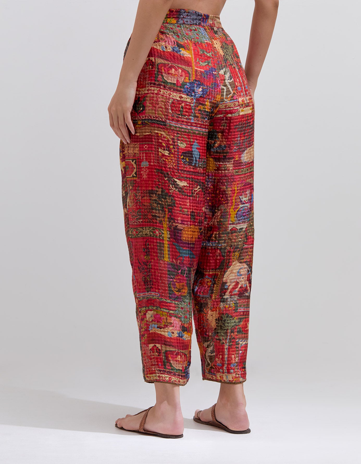 Aisha Salwar Silk Check Crimson - Elegant Indian Traditional Dress for Women | Perfect for Weddings, Festivals & Special Occasions