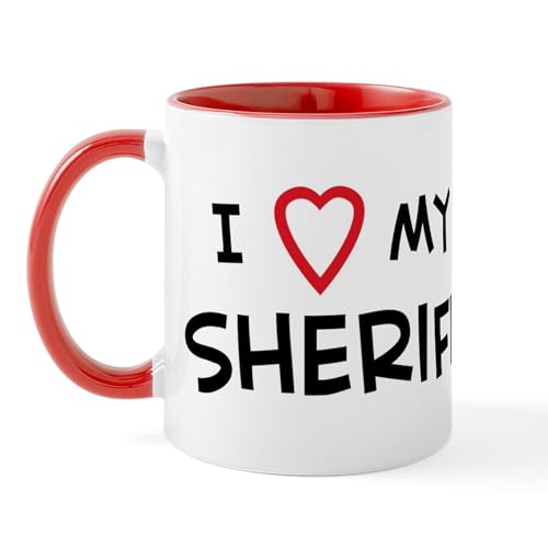 White/Red Inside - I Love Sheriff Mug