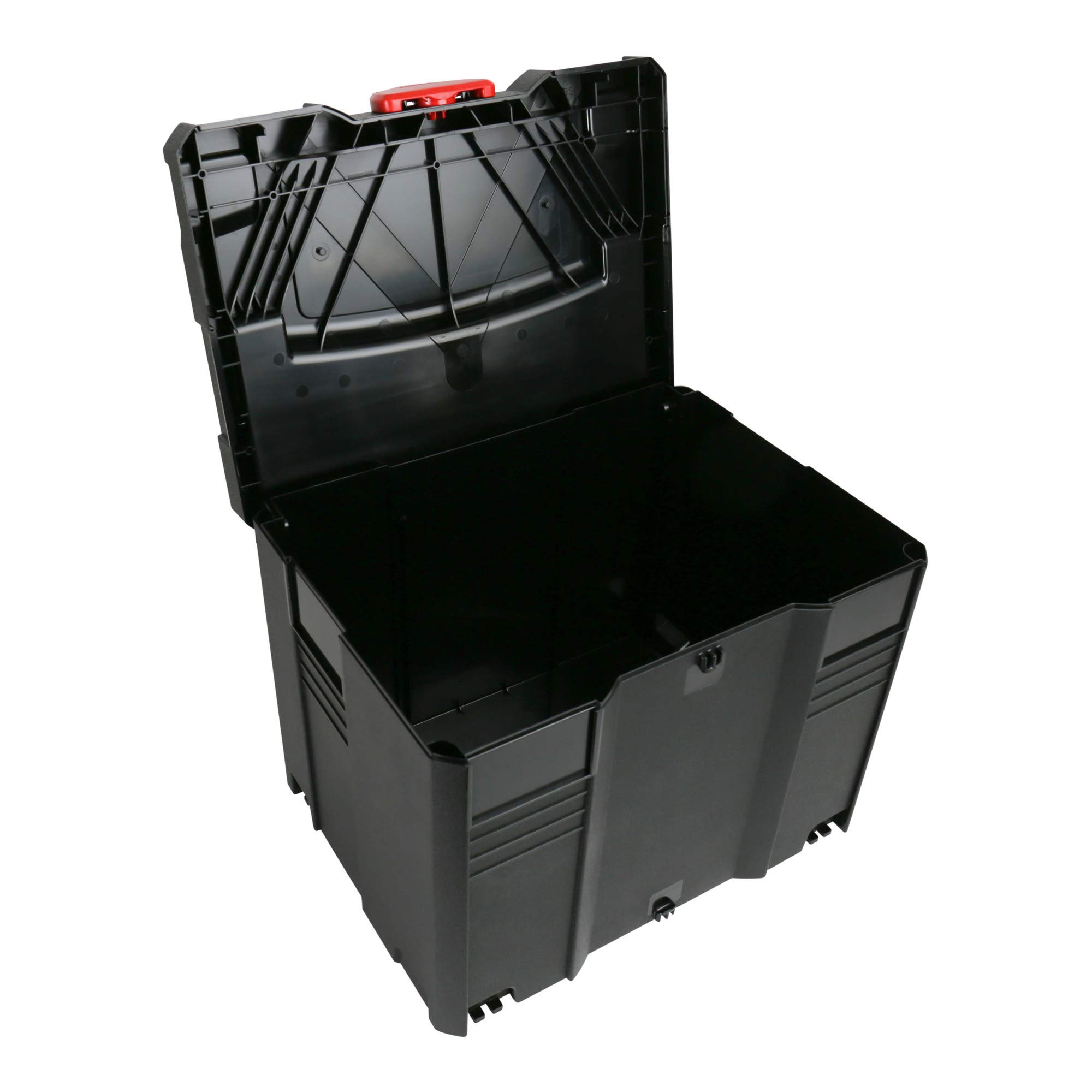 STIER Systainer IV T-LOC Black-Edition Tool Box - Heavy Duty ABS Plastic Storage Case, 315x396x296mm (HxWxD), Stackable System Organizer for Tools & Workshop Supplies | Perfect for Professional Contractors & DIY Home Improvement Projects
