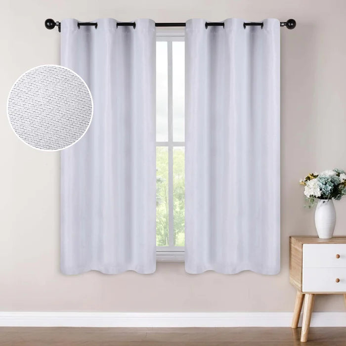 Blackout Curtains Set of 2 Panels - Jaxon Textured Room Darkening Window Drapes for Bedroom, Living Room & Home Theater (54x84 Inches)