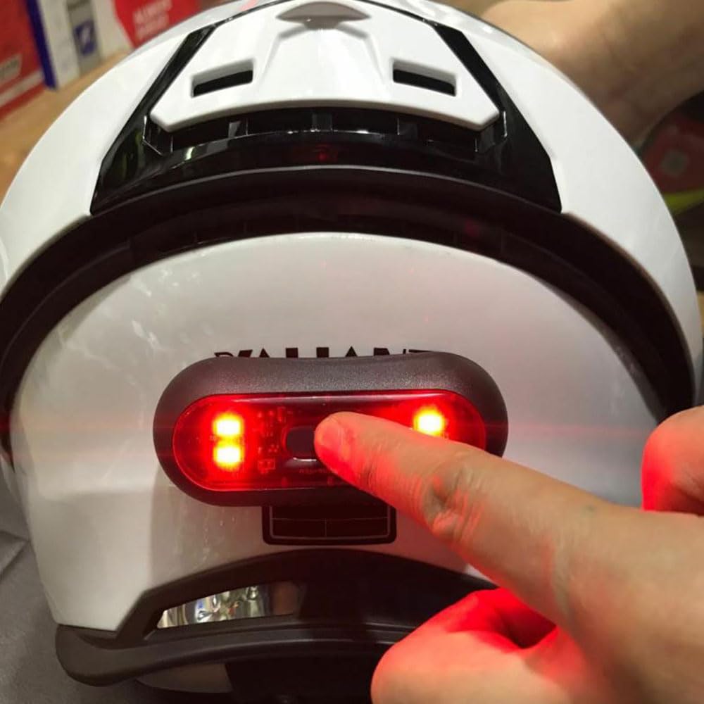 TOTMOX Rechargeable LED Helmet Light - Red Safety Tail Light for Night Riding, USB Charging - Perfect for Cycling, Motorcycling, and Construction Work at Night