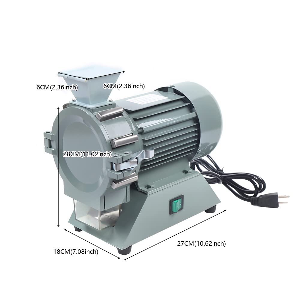 Electric Micro Plant Grinding Machine - 110V 1400R/Min Soil Pulverizer, Herb & Grain Grinder for Flour, Spices, Corn & Beans | Perfect for Home Baking, Organic Farming & DIY Powder Processing