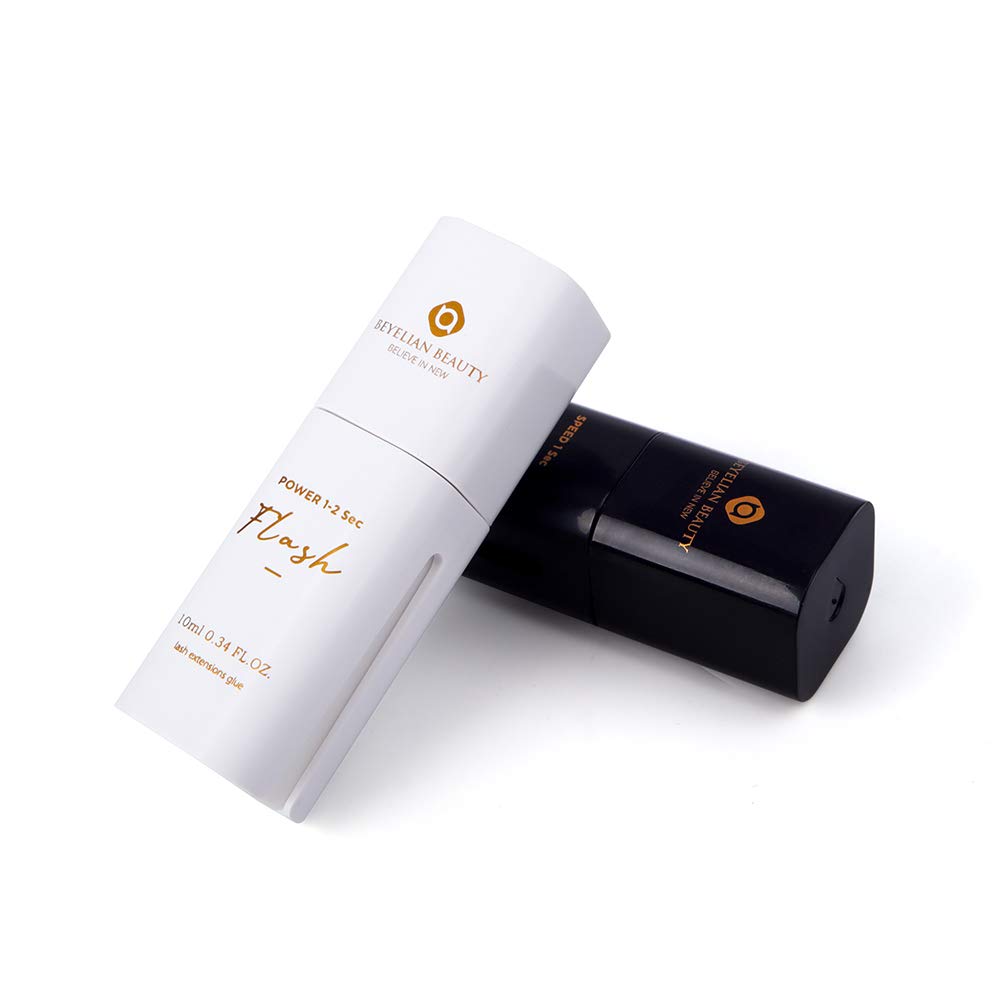 Professional Eyelash Extension Glue 10ml - Fast Drying 1 Second, Long Lasting 6-7 Weeks Retention - Smart Drop Technology for Classic & Volume Lashes (0.03ml per Drop) by BEYELIAN - Perfect for Salon Professionals & DIY Lash Artists at Home