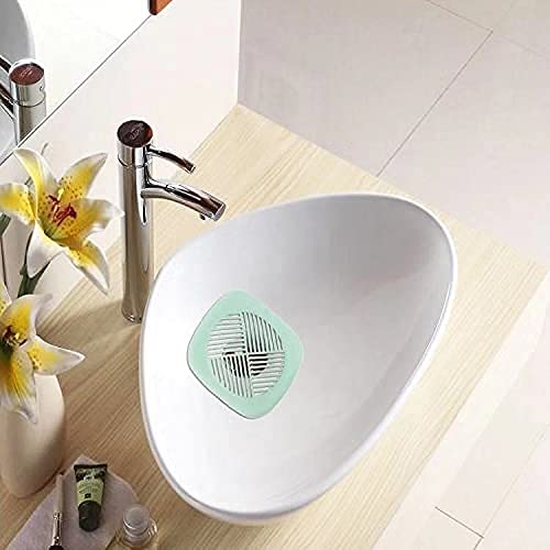 Premium Silicone Hair Catcher for Shower & Sink Drain - Bathtub Drain Cover, Square Drain Stopper for Tub, Kitchen & Bathroom (Coral Red) - Prevent Clogs & Keep Pipes Clean for Hassle-Free Drainage