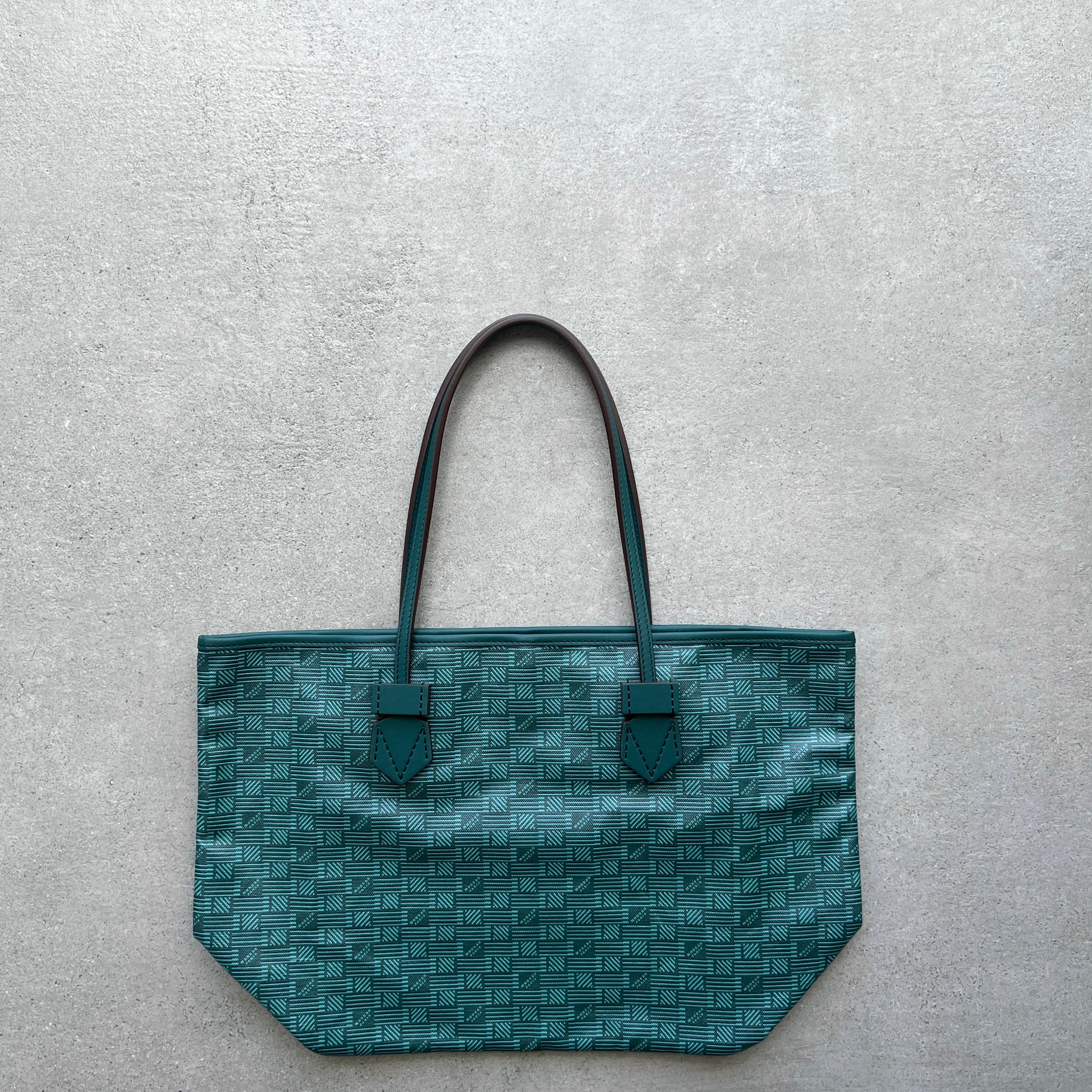 Saint Tropez Open Tote MM Handbag - Dark Green Leather Shoulder Bag for Women | Perfect for Beach, Shopping & Everyday Use