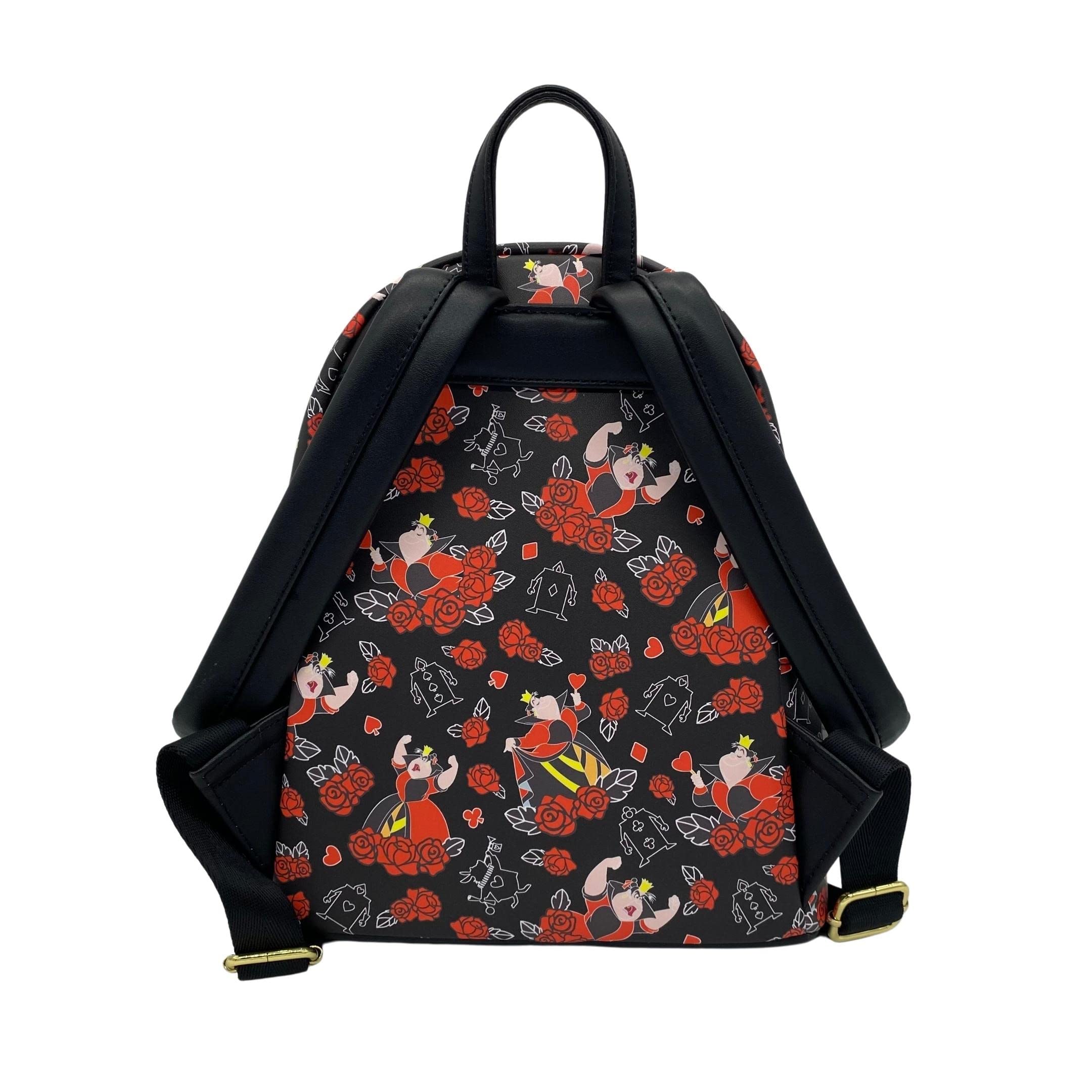 Exclusive Loungefly Alice in Wonderland Queen of Hearts Crossbody Bag with Adjustable Double Straps - Perfect for Disney Fans, Cosplay & Everyday Use