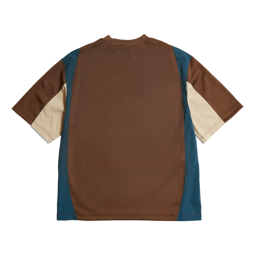 Open Dialogue Color Block T-Shirt Brown | Trendy Streetwear for Men & Women | Perfect for Casual Outfits and Everyday Wear